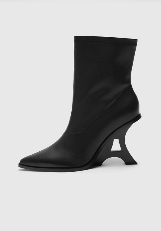 L'Eiffel Lederstiefel mit Absatz - Mitternachtsblau
