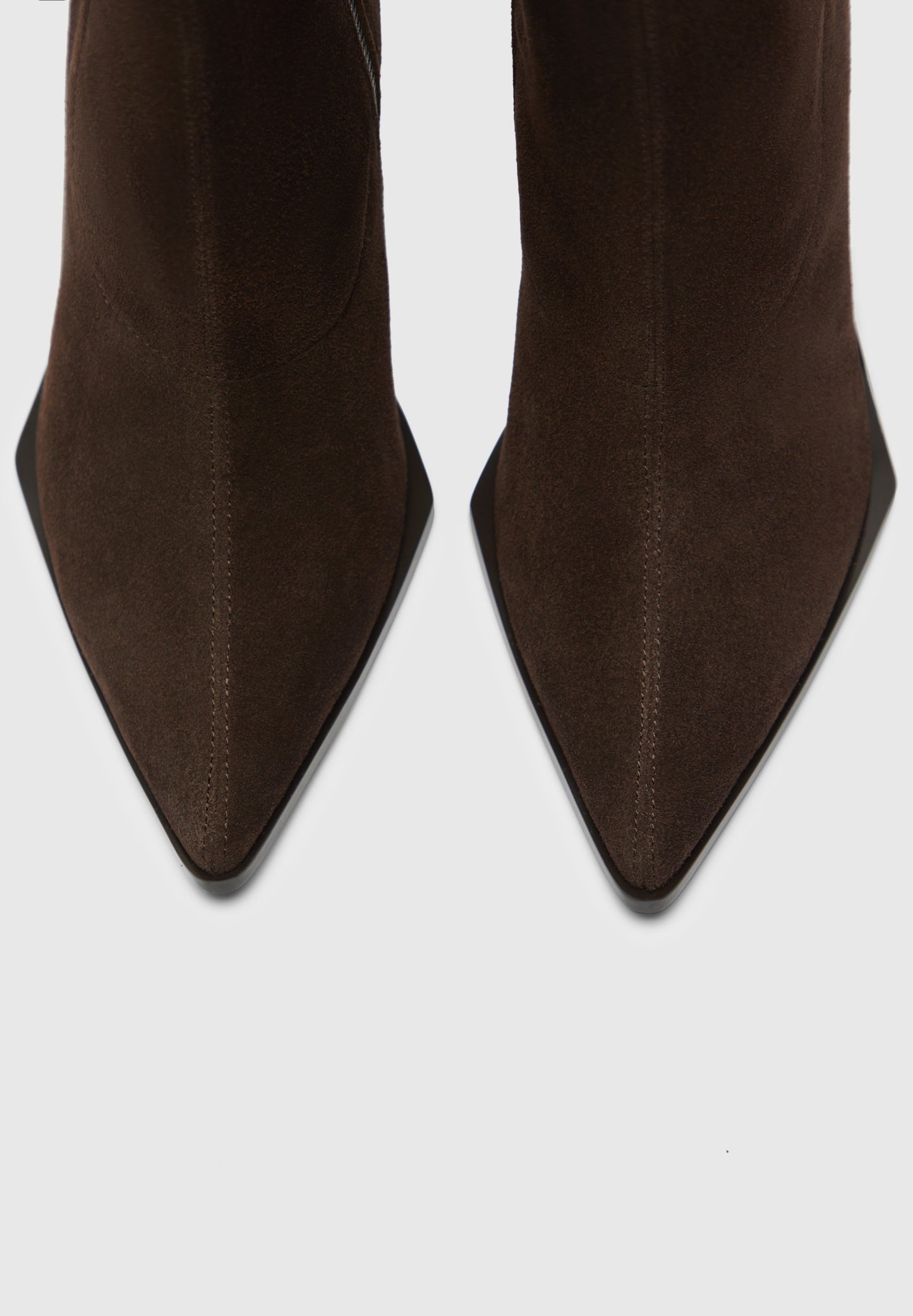 L'Eiffel Wildlederstiefel mit Absatz - Espresso