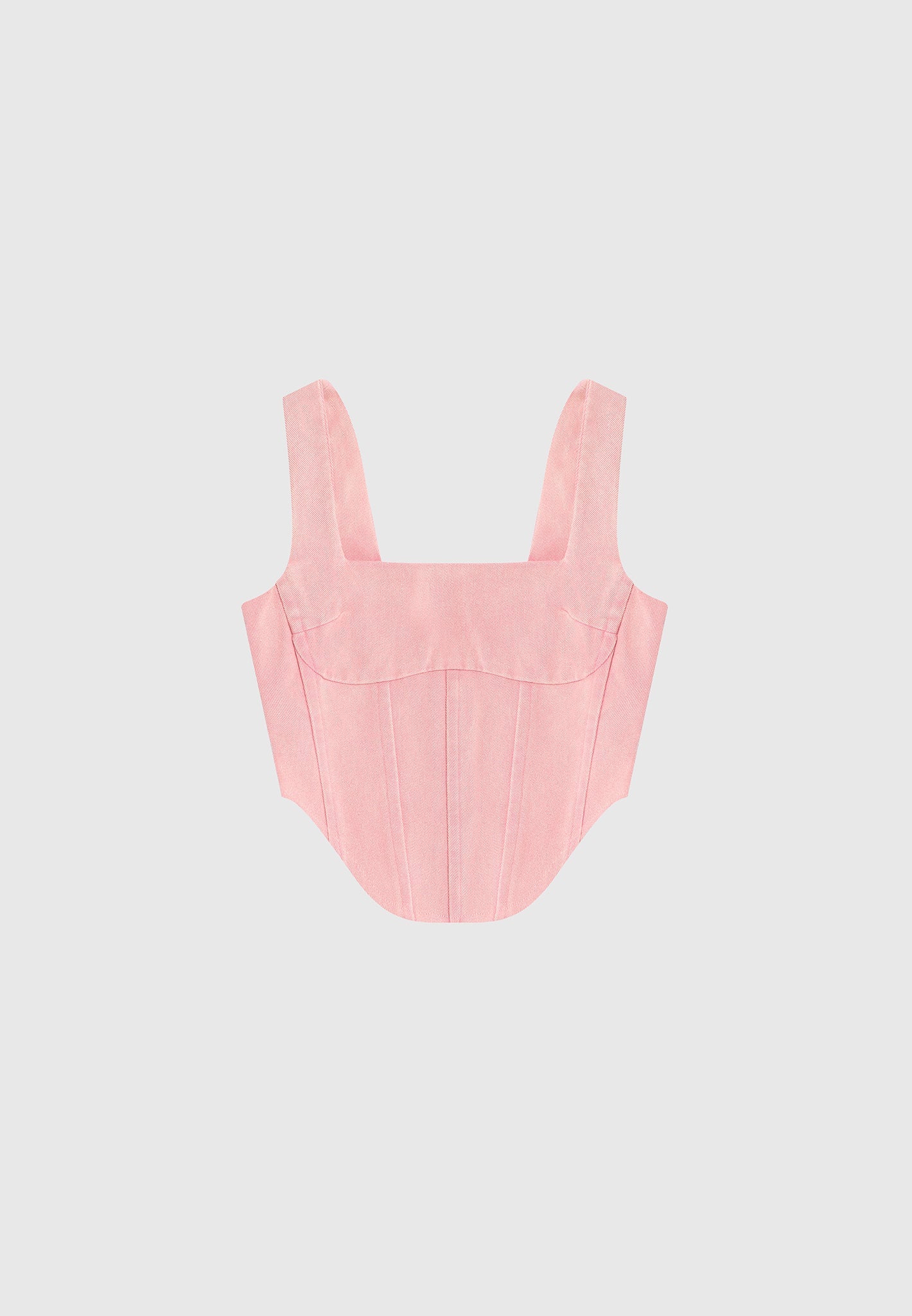 Jeans-Korsett-Top – verwaschenes Rosa