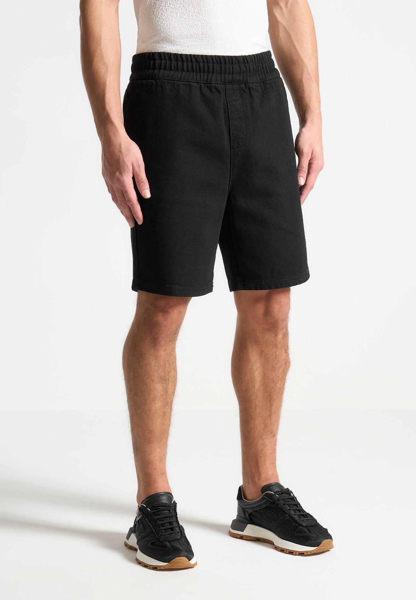 Jeansshorts - Schwarz