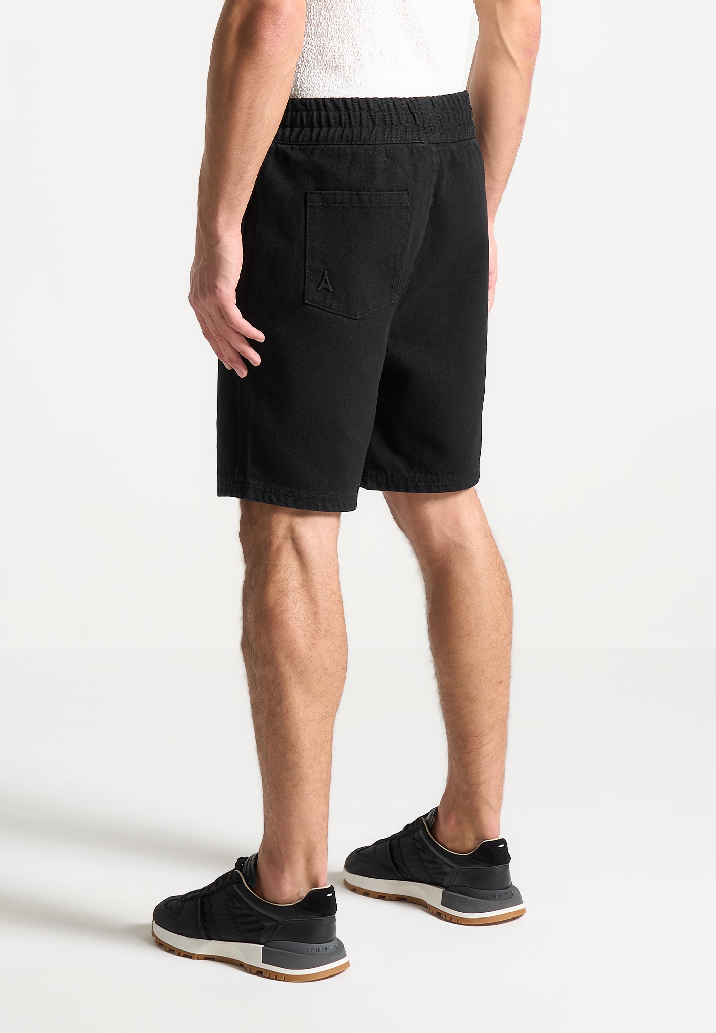 Jeansshorts - Schwarz