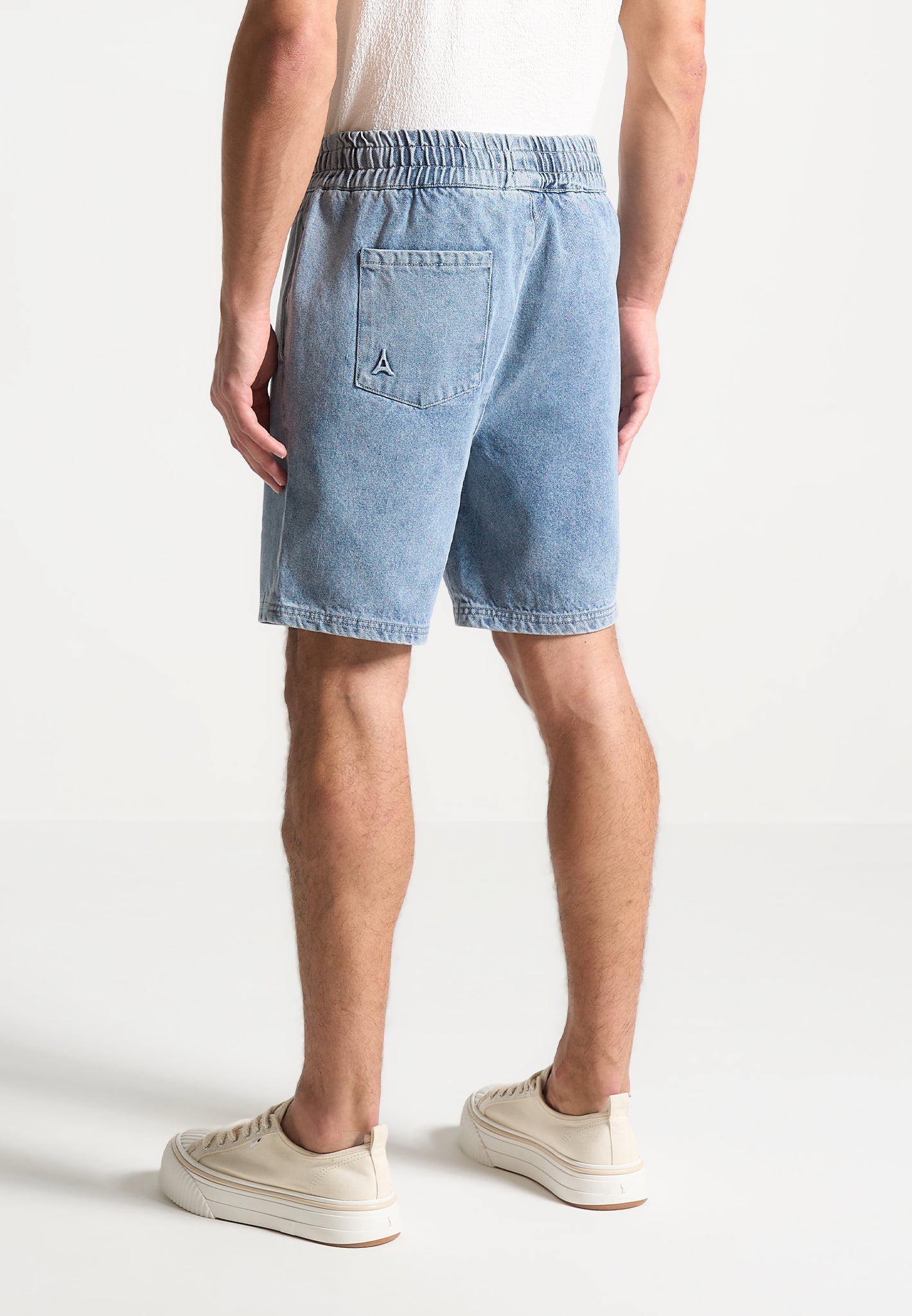 Jeansshorts - Mittelblau