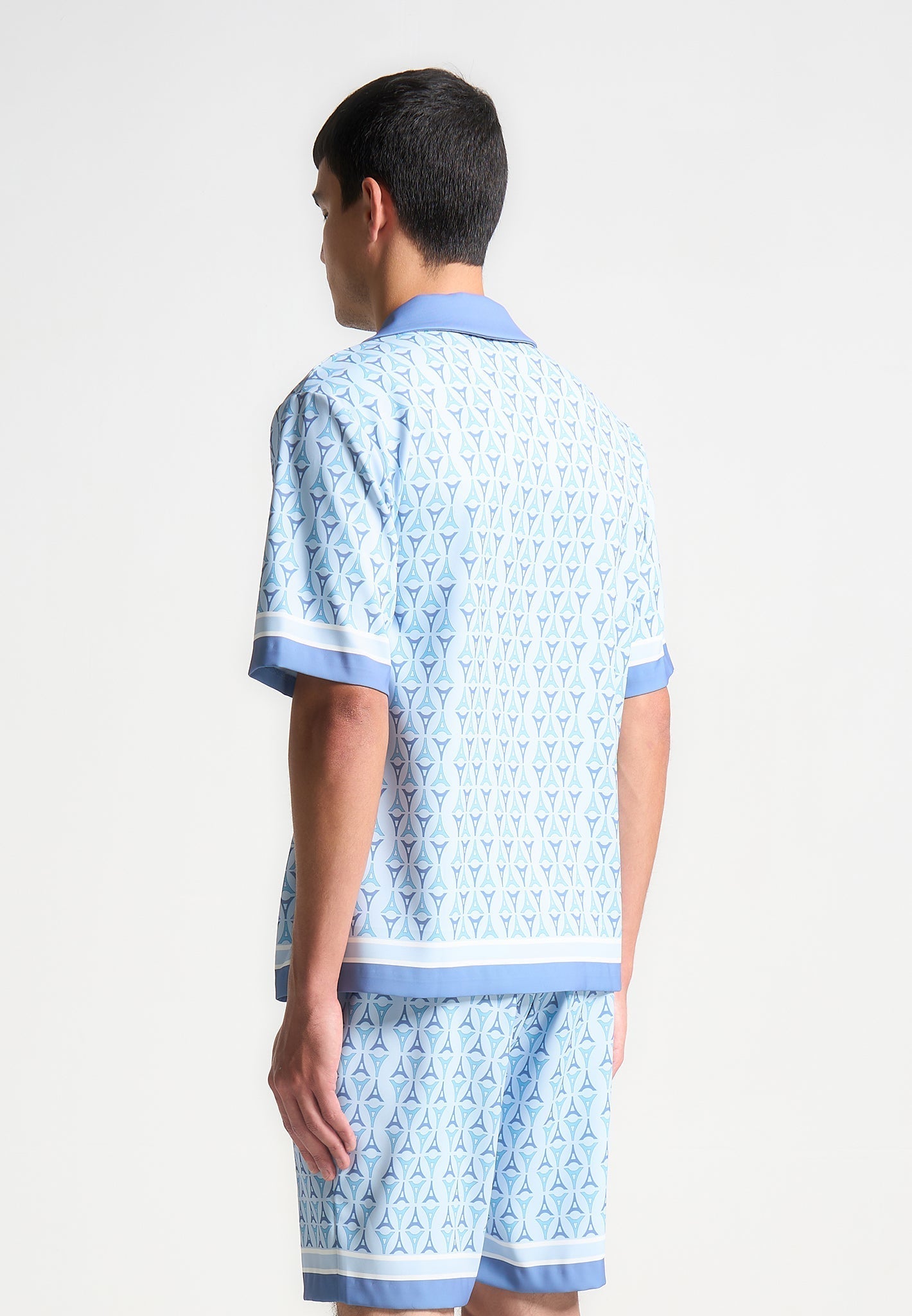 Resort-Hemd mit Eiffel-Monogramm - Blau