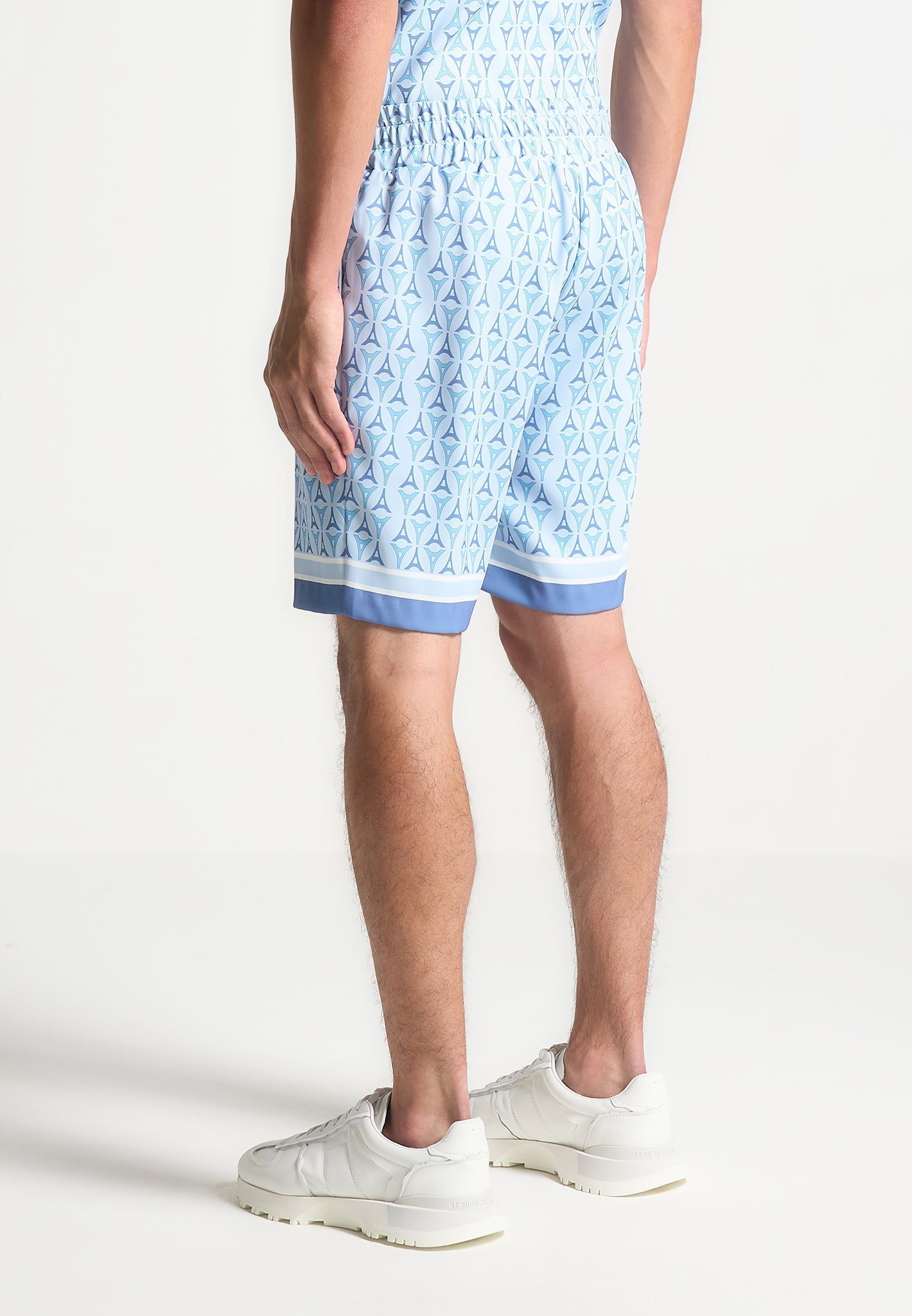 Eiffel-Monogramm-Shorts - Blau