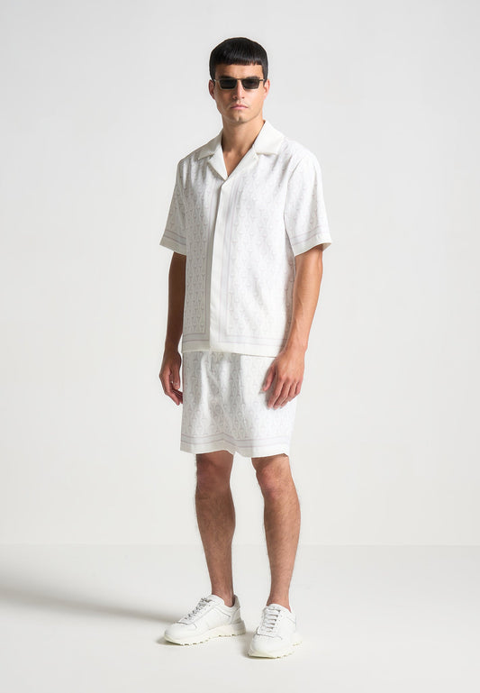 Eiffel-Monogramm-Shorts - Weiß 