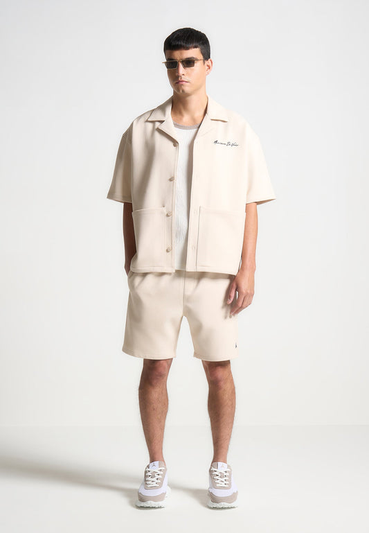 Eiffel Twill-Shorts - Creme