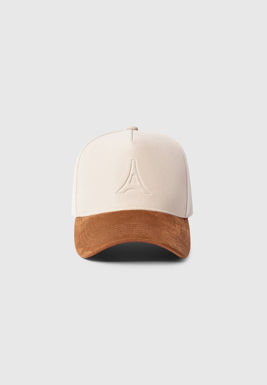Geprägte Eiffel-Kappe - Creme/Rehbraun