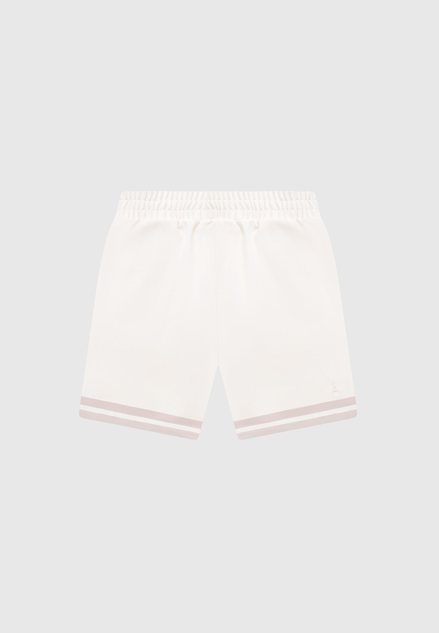 Shorts mit Blumenbordüre - Creme 