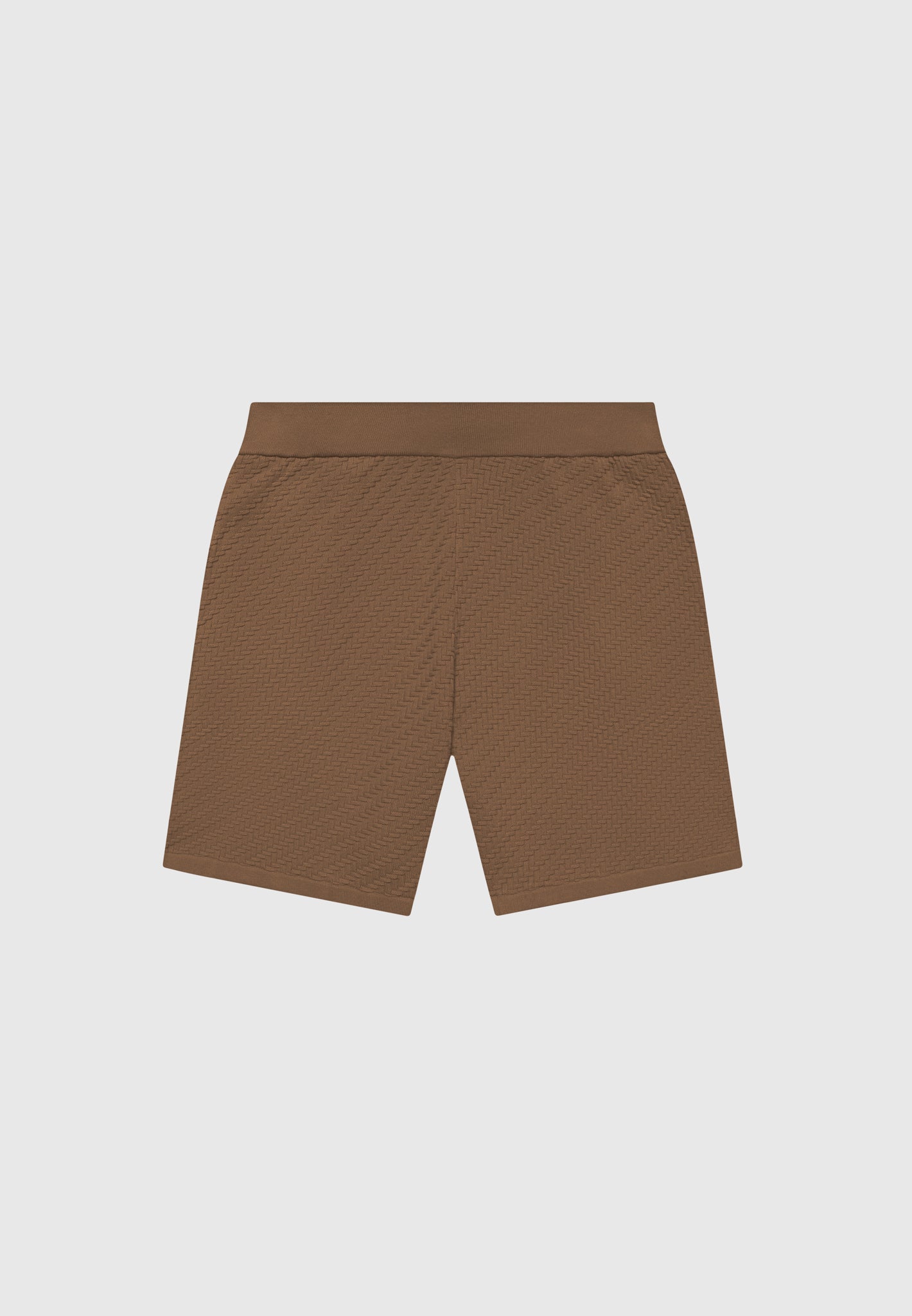 Shorts aus Fischgrätenmuster - Braun