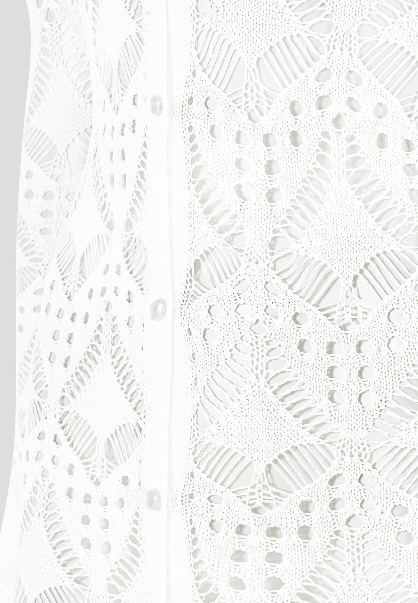 Langer Strick-Cardigan zum Überziehen - Off White 