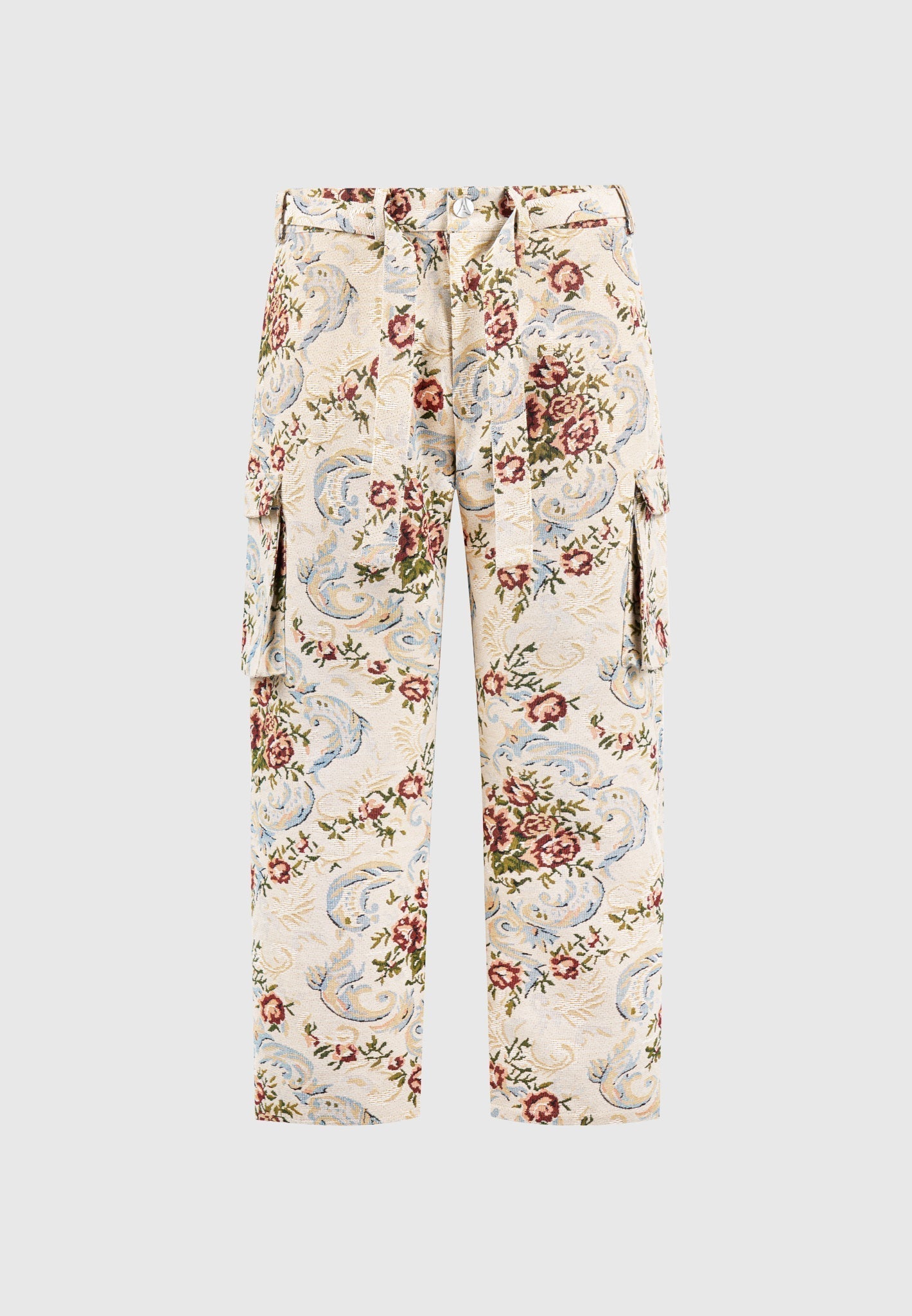 Jacquard-Cargohose - Beige 