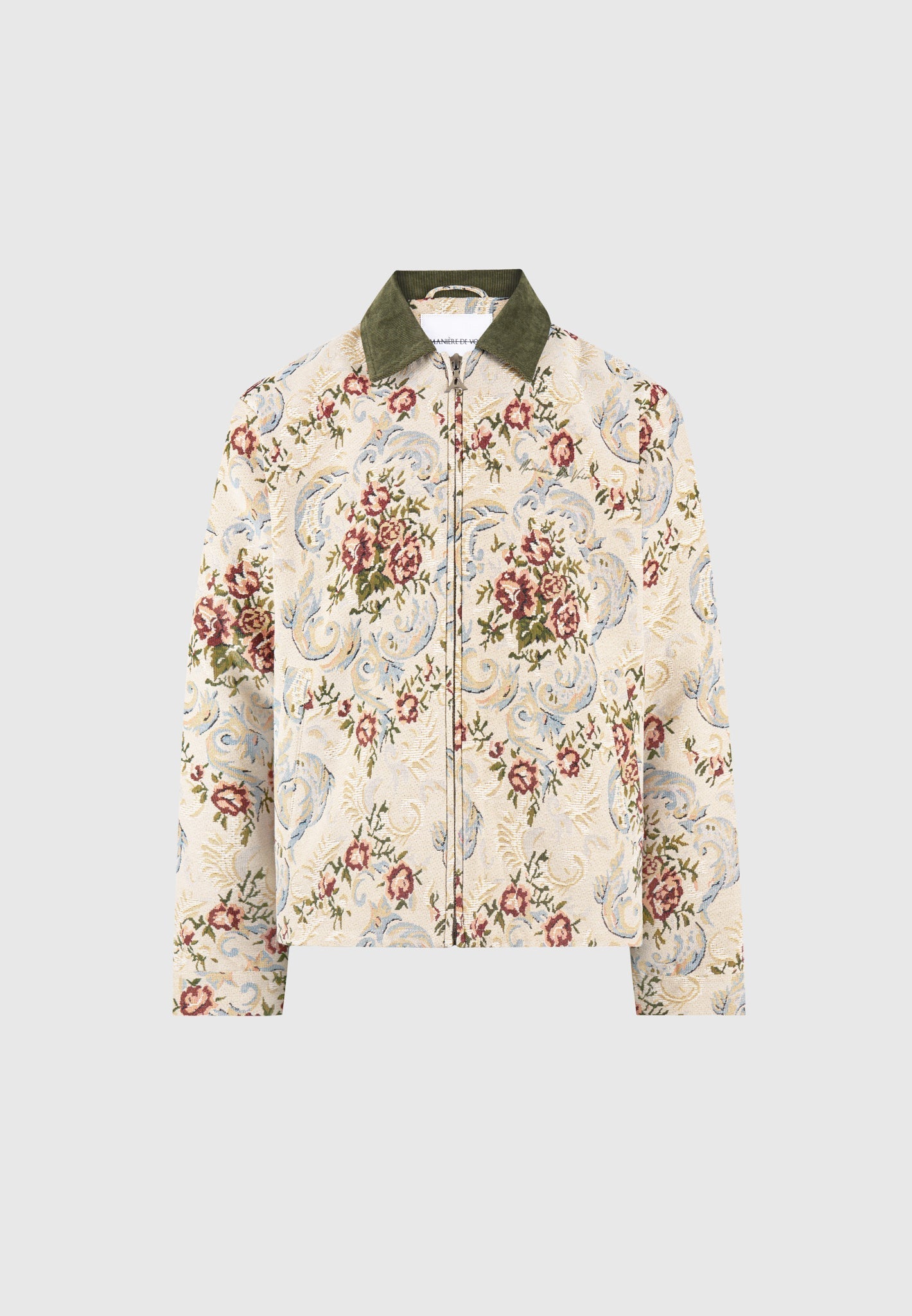 Jacquardjacke - Beige 