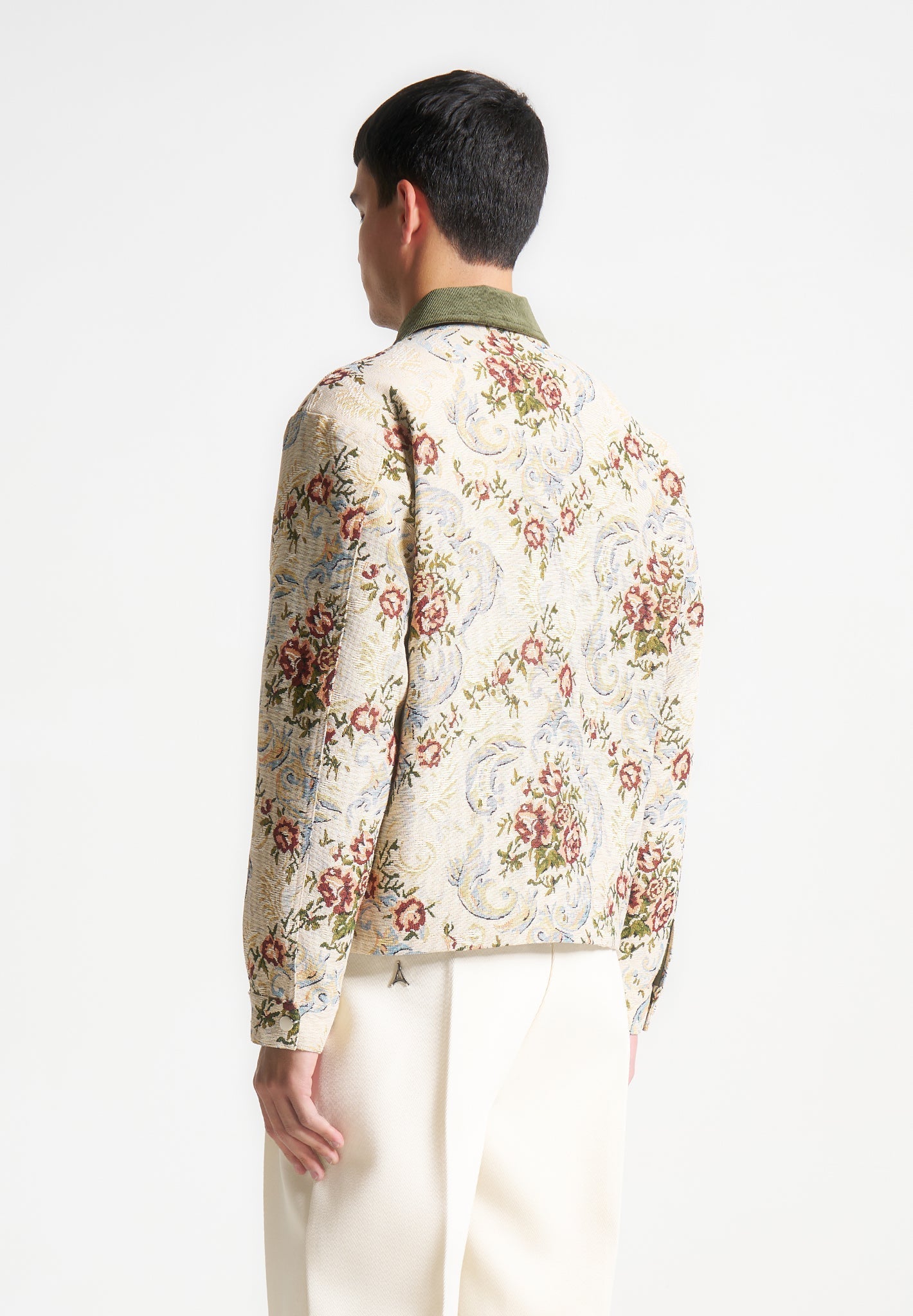 Jacquardjacke - Beige 