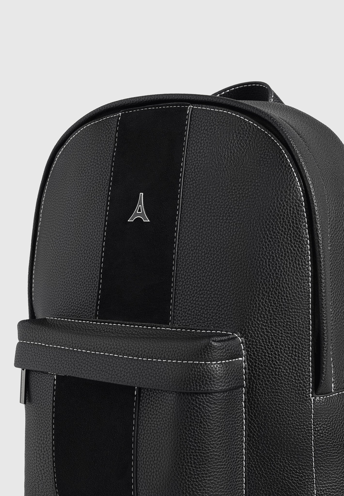 Lyon Rucksack mit Wildleder-Panel - Schwarz 