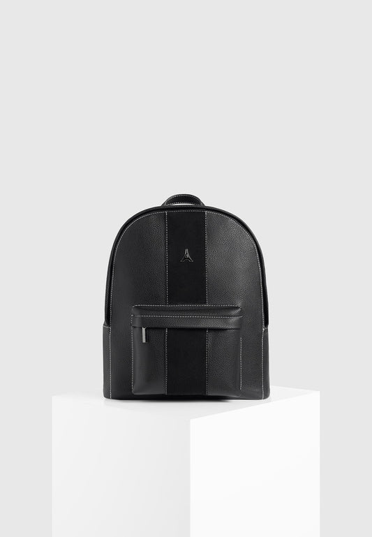 Lyon Rucksack mit Wildleder-Panel - Schwarz 