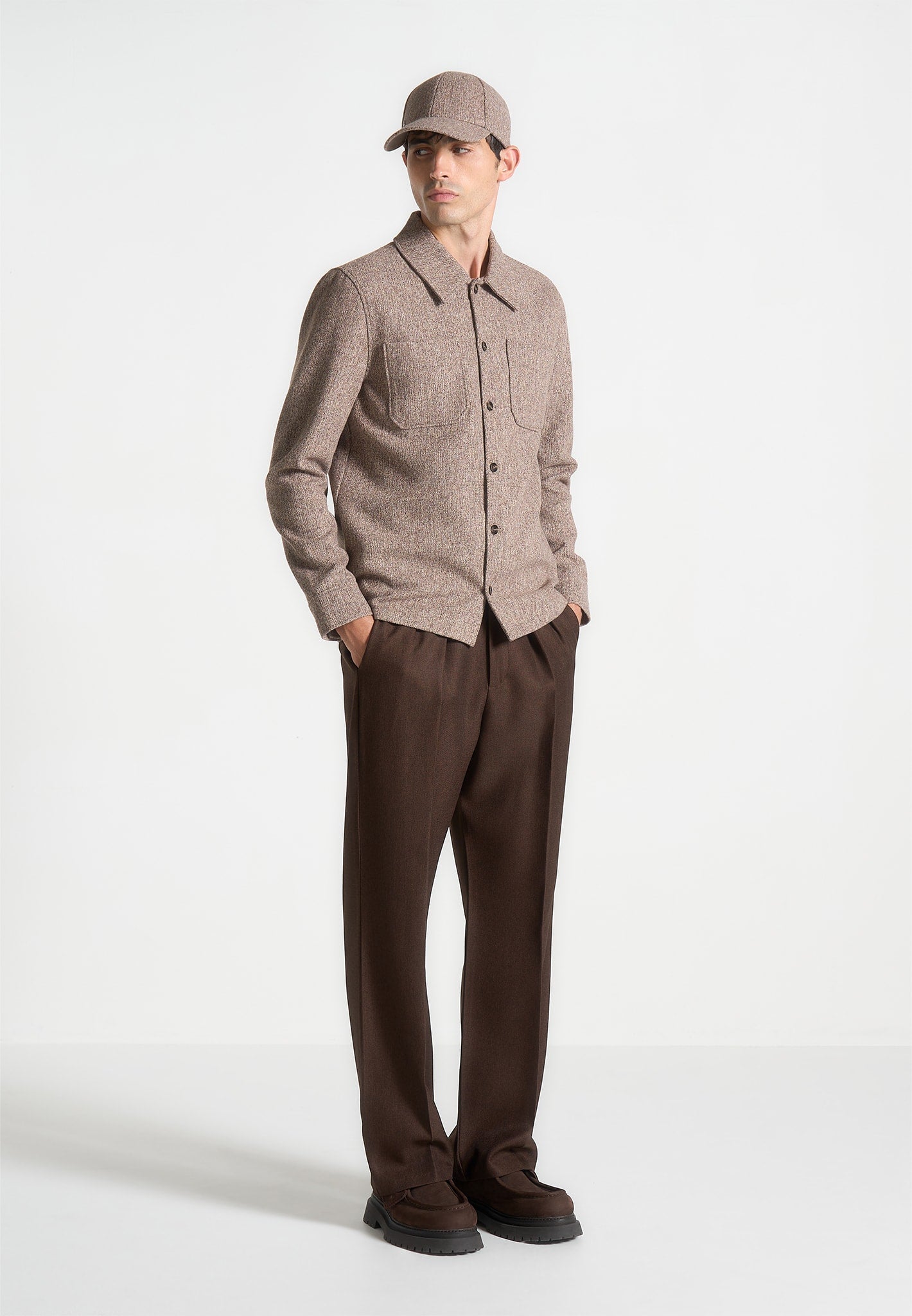 Melange-Mütze - Taupe 