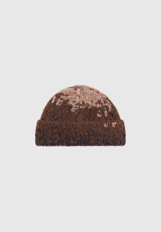 Ombré-Strickmütze - Taupe 