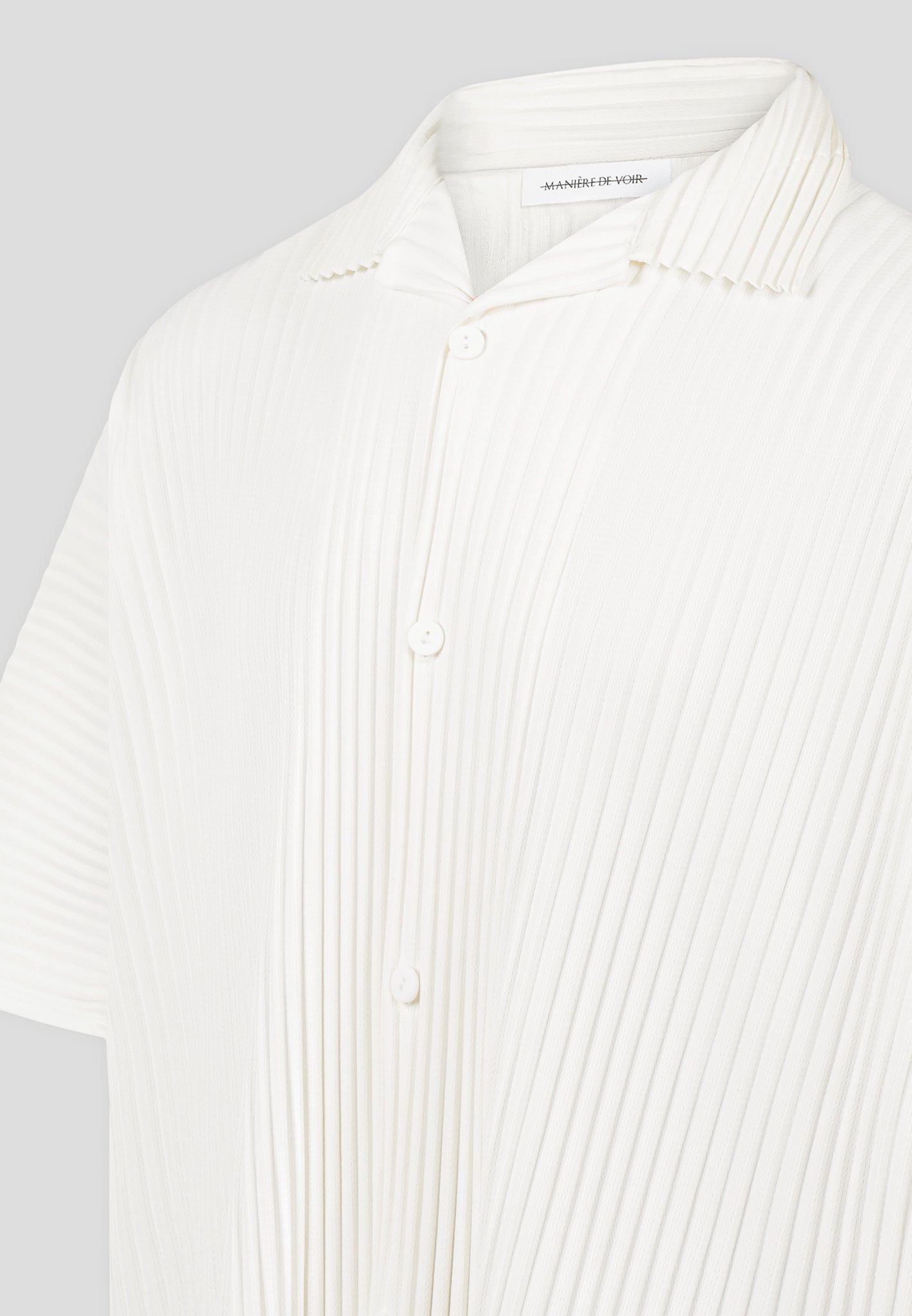 Plissee-Hemd - Off White