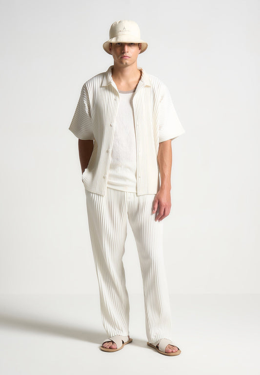 Plissee-Hemd - Off White
