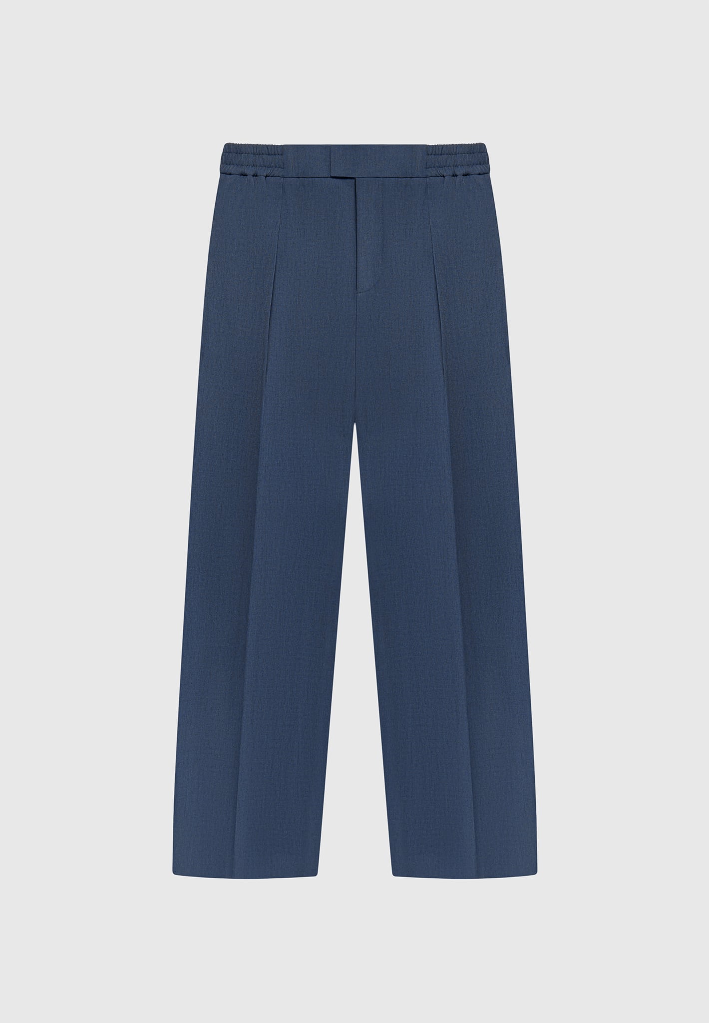 Relaxed Fit Hose mit Plisseefalten - Blau