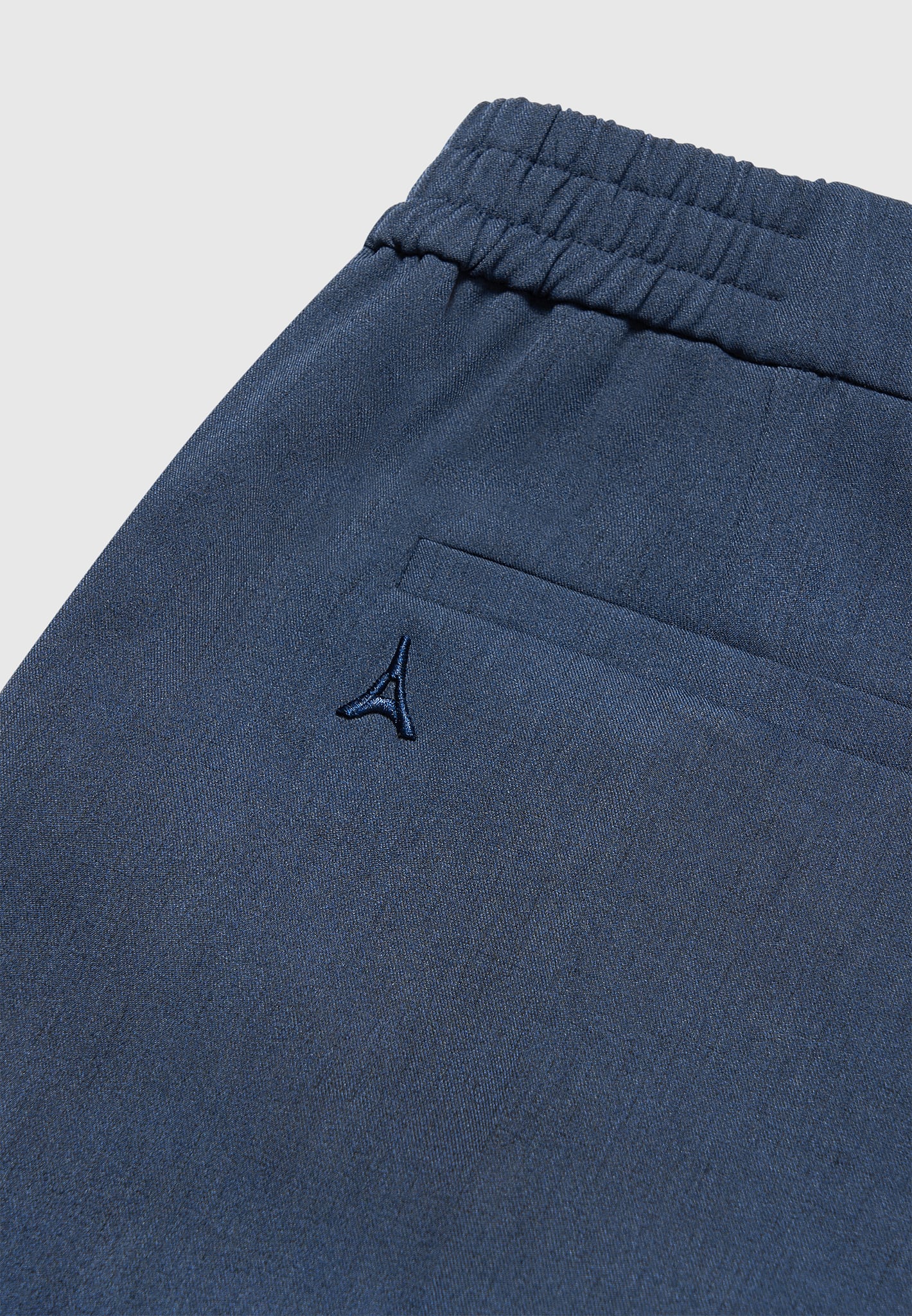 Relaxed Fit Hose mit Plisseefalten - Blau