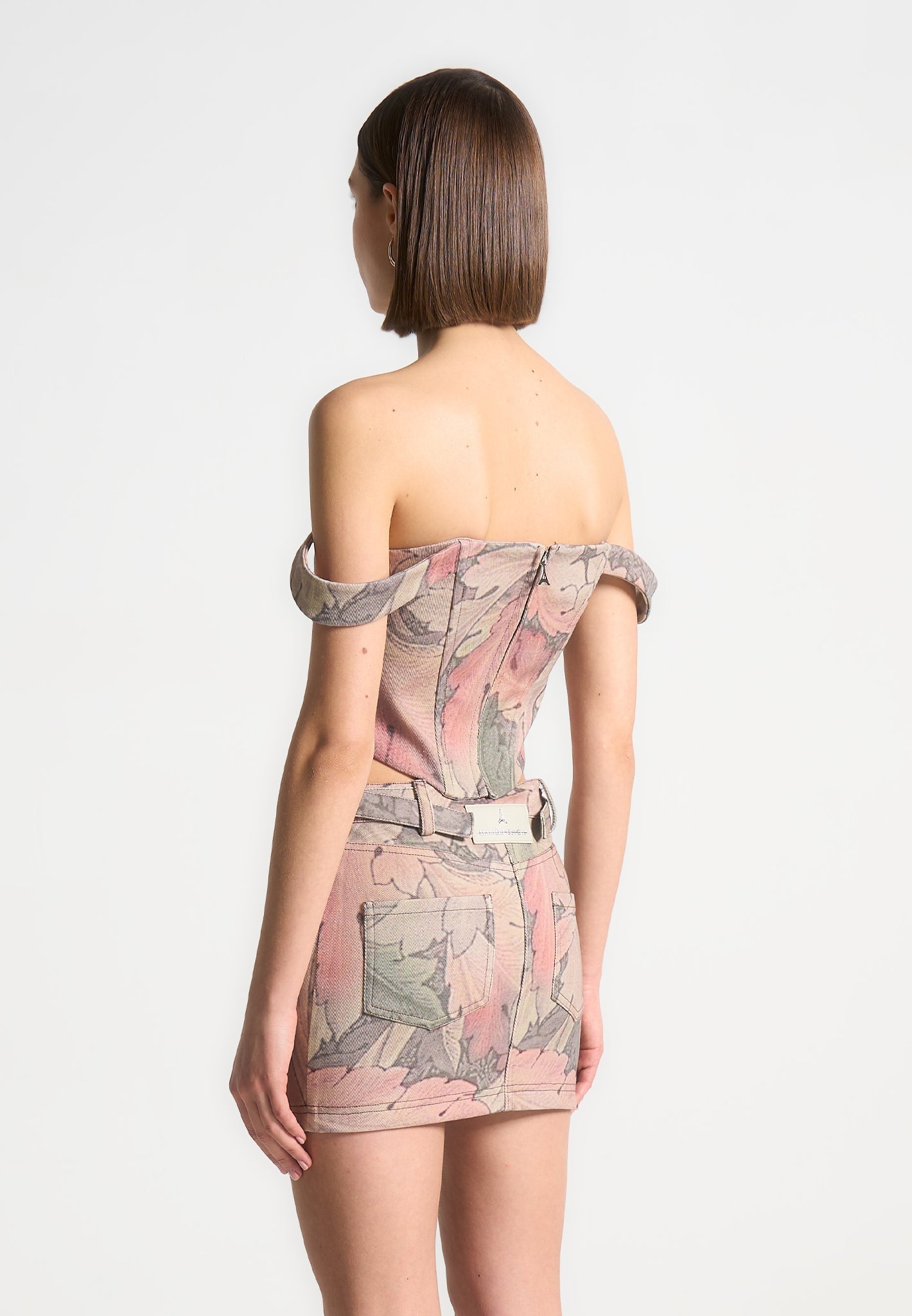 Renaissance – Bardot-Korsett-Oberteil mit Camouflage-Muster - Mehrfarbig