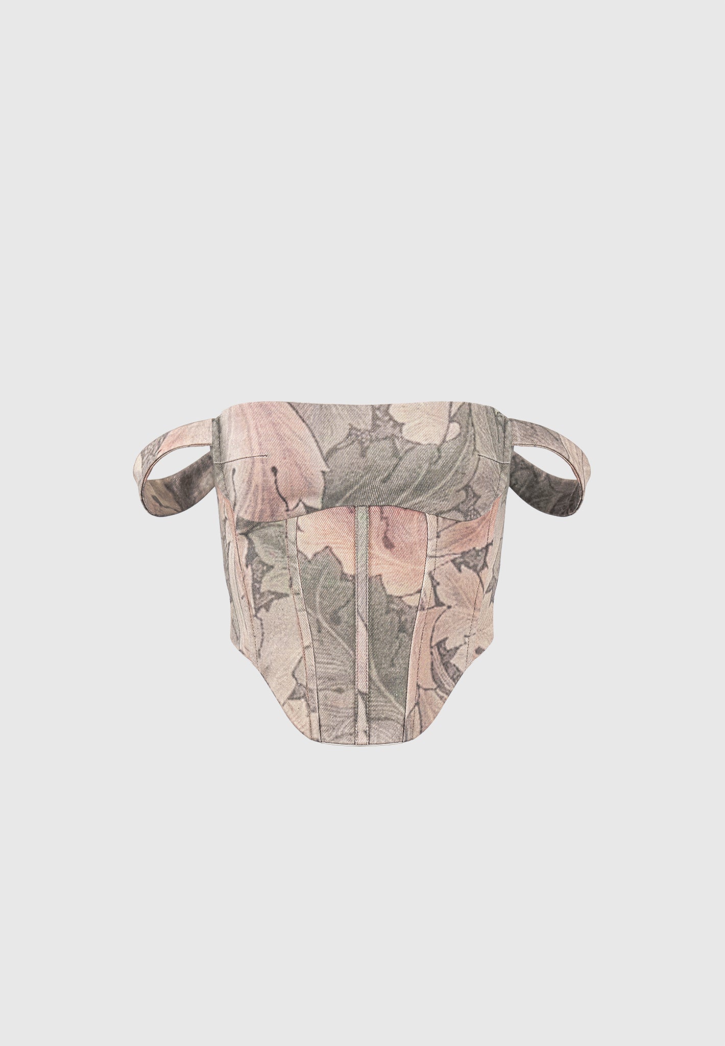Renaissance – Bardot-Korsett-Oberteil mit Camouflage-Muster - Mehrfarbig