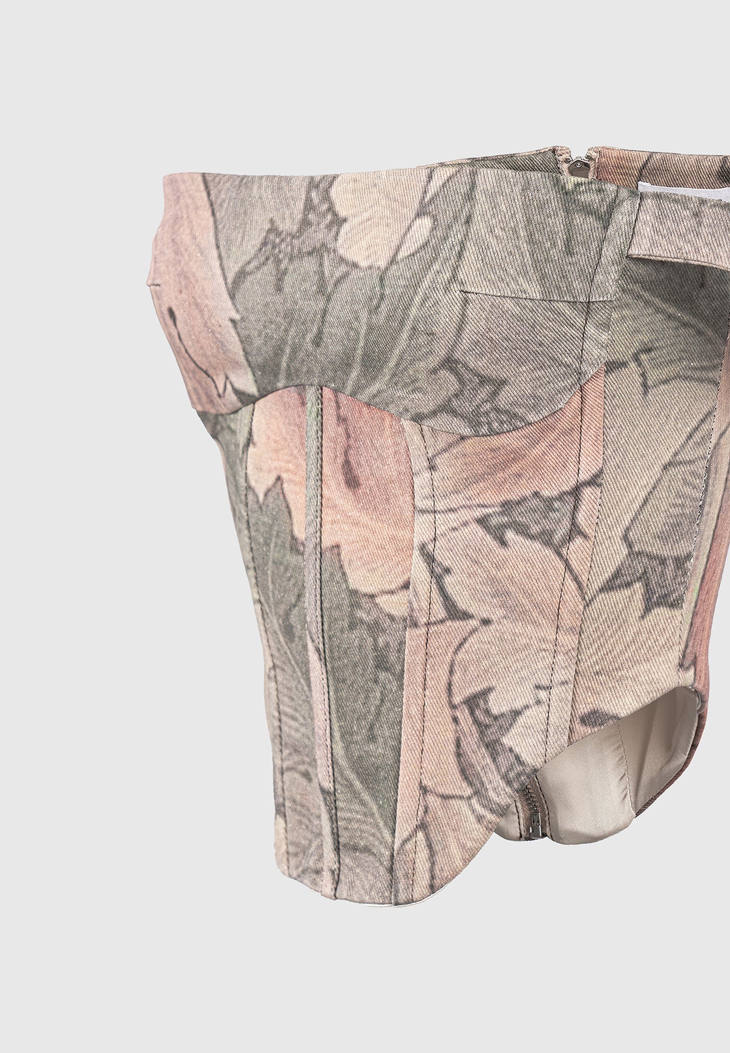 Renaissance – Bardot-Korsett-Oberteil mit Camouflage-Muster - Mehrfarbig