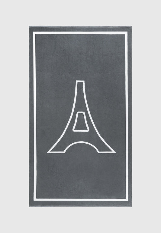 Manière De Voir Reversibles Eiffel-Handtuch – Grau/Weiß 