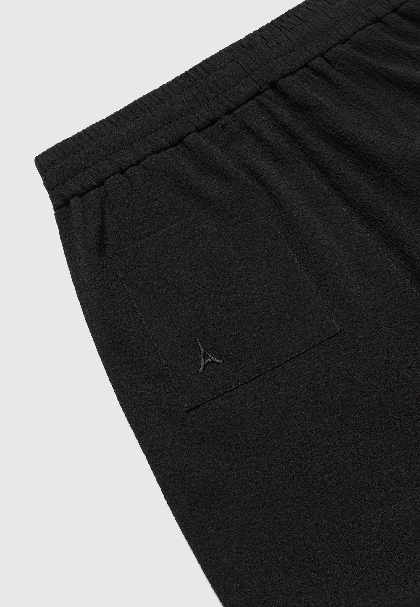 Seersucker-Shorts - Schwarz