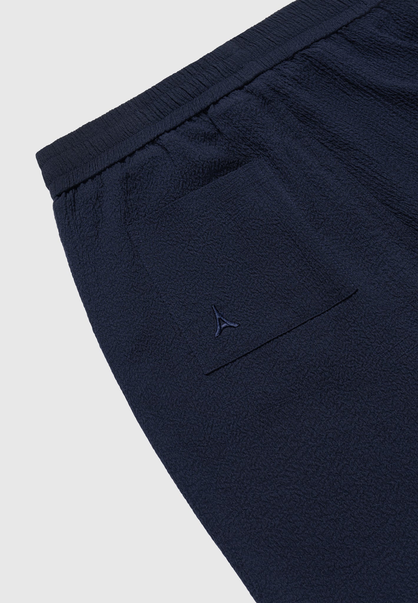 Seersucker-Shorts - Marineblau