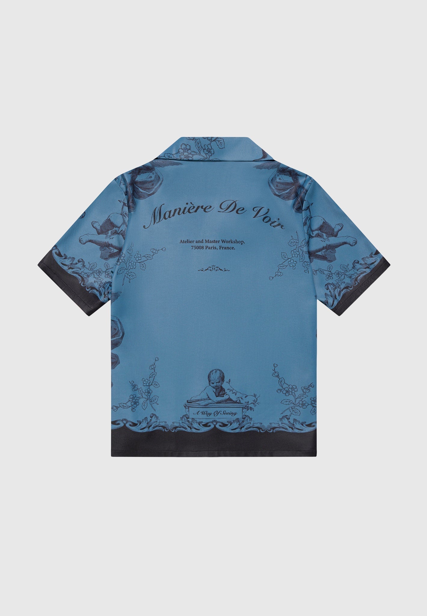 Signature Baroque Resort Hemd - Blau/Schwarz