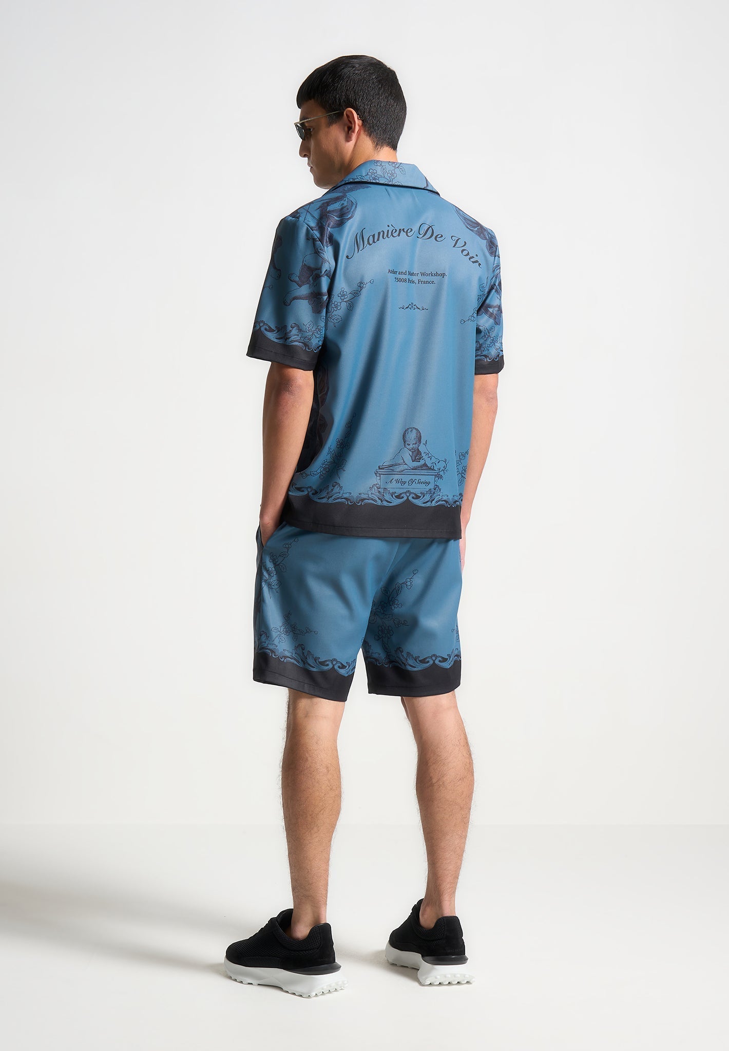 Signature Baroque Resort Hemd - Blau/Schwarz