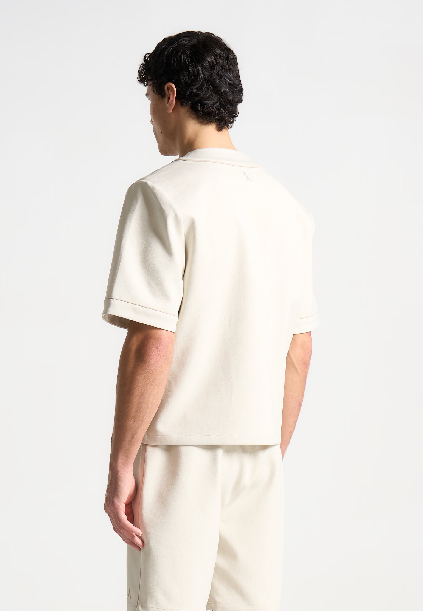 Signature Boxy Baseball-Shirt - Beige