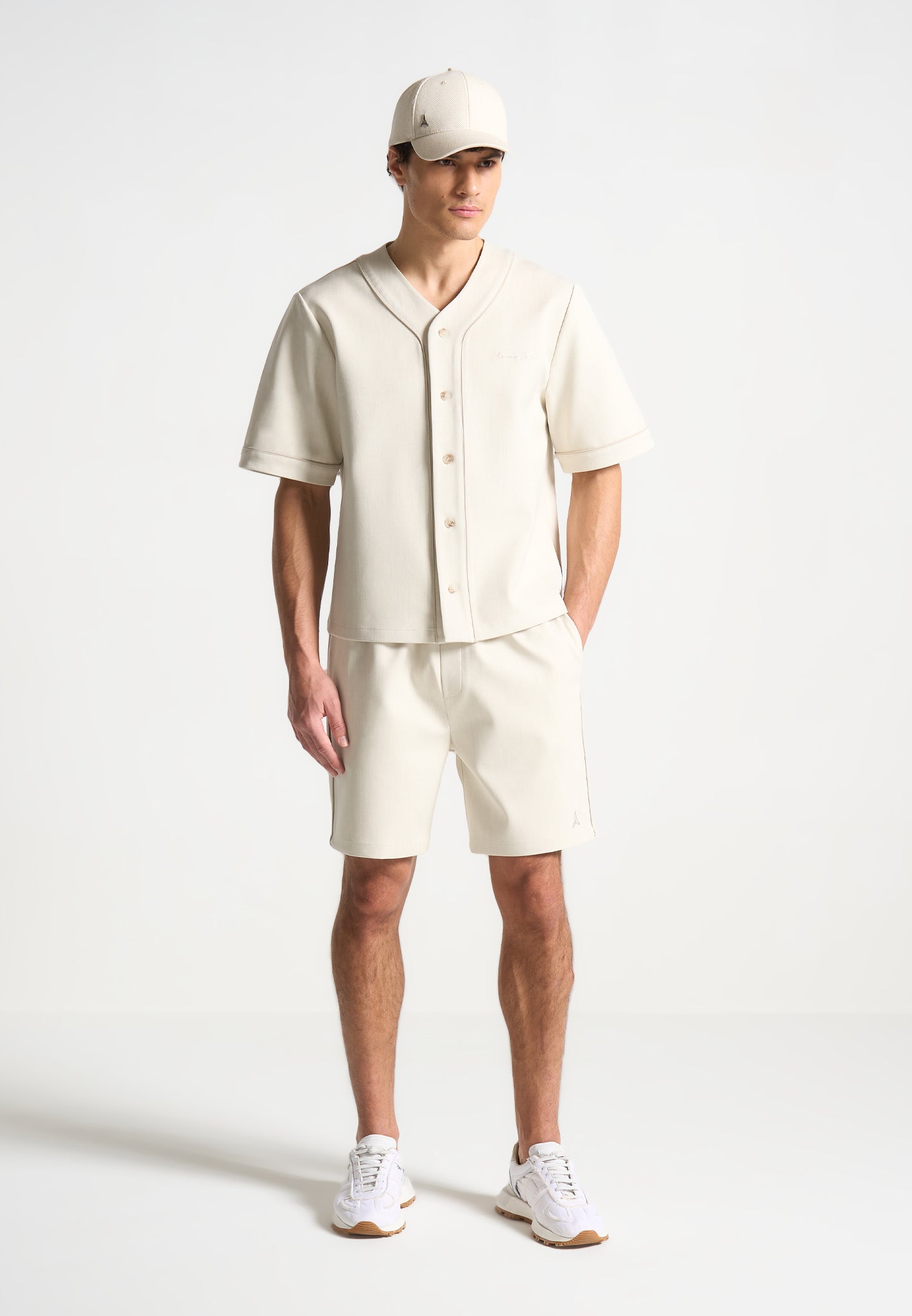Signature Baseball-Shorts - Beige