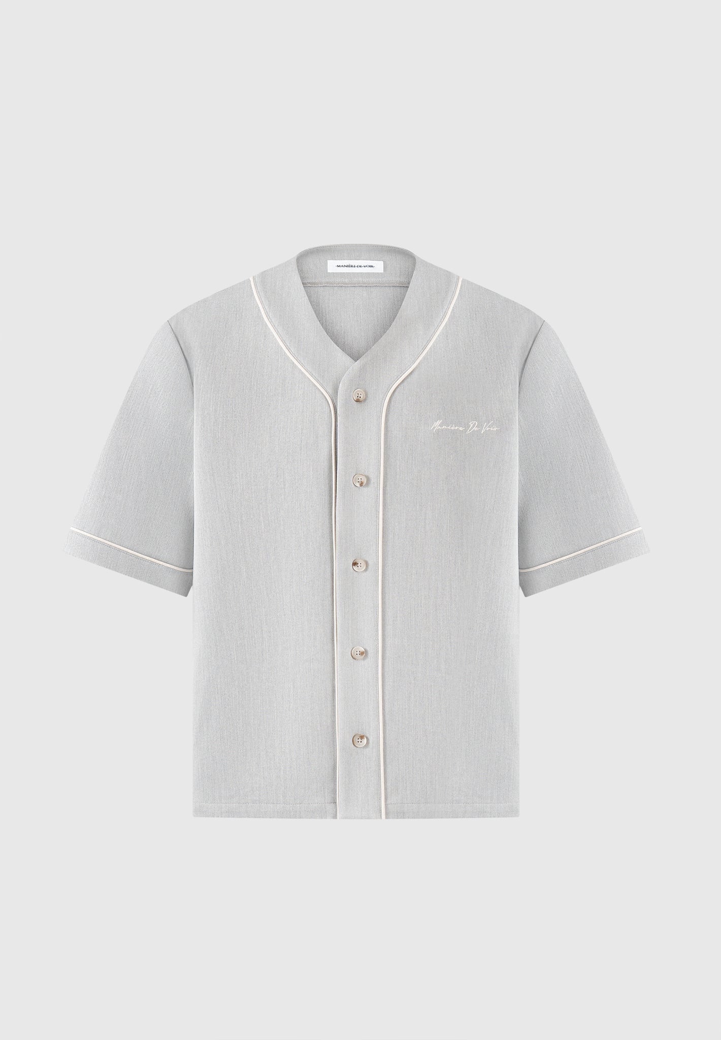 Signature Boxy Baseball-Shirt - Grau