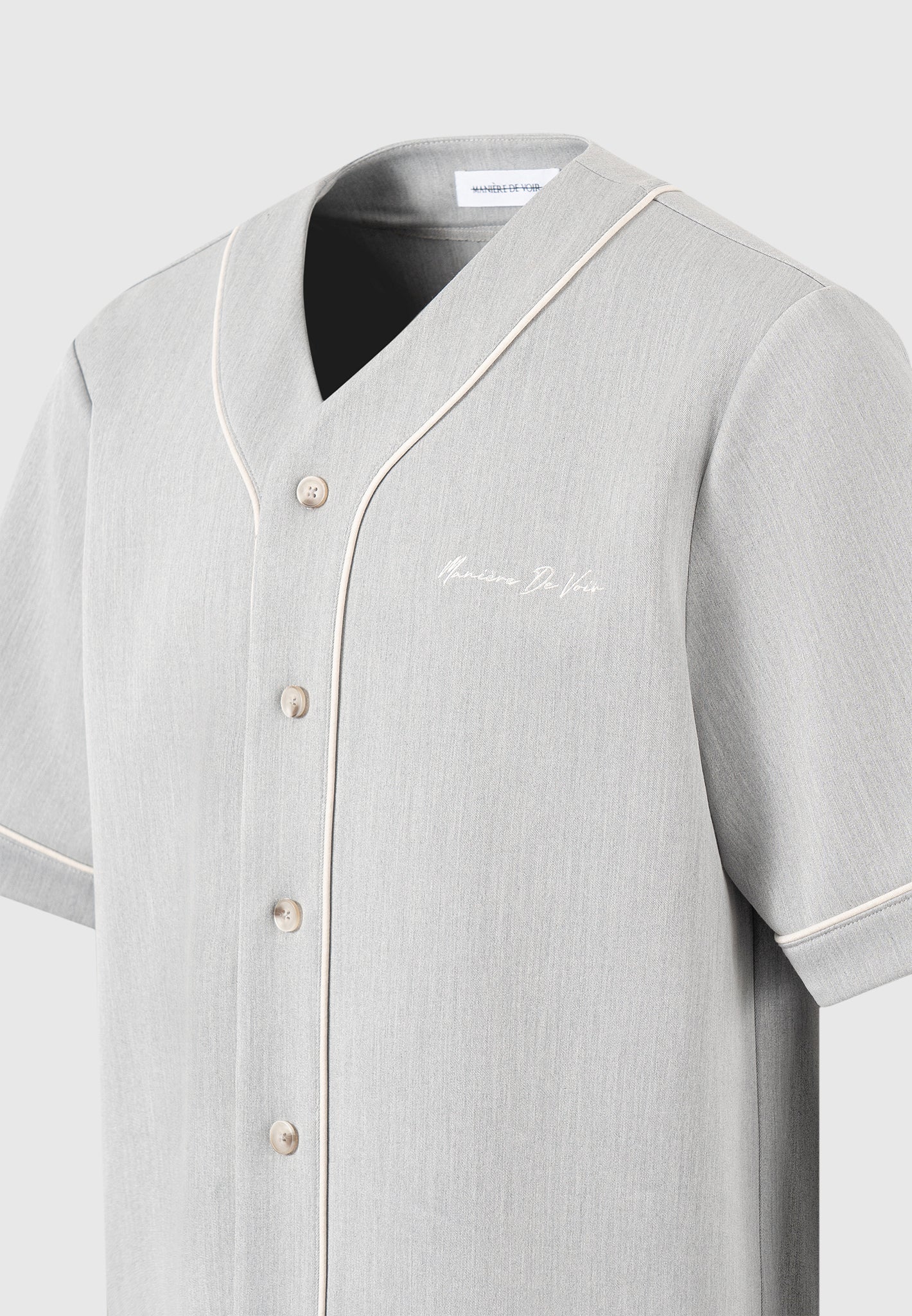 Signature Boxy Baseball-Shirt - Grau