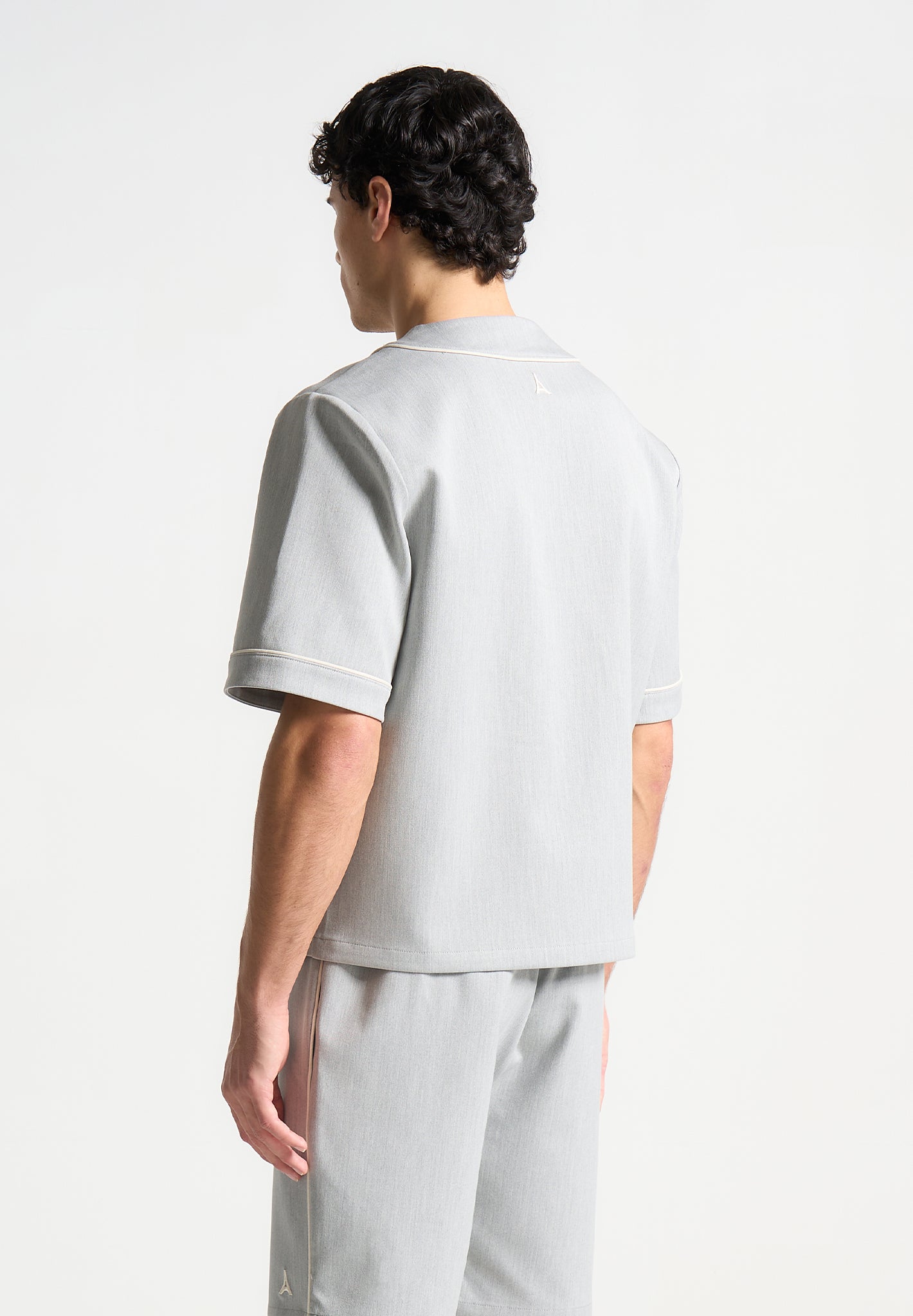 Signature Boxy Baseball-Shirt - Grau