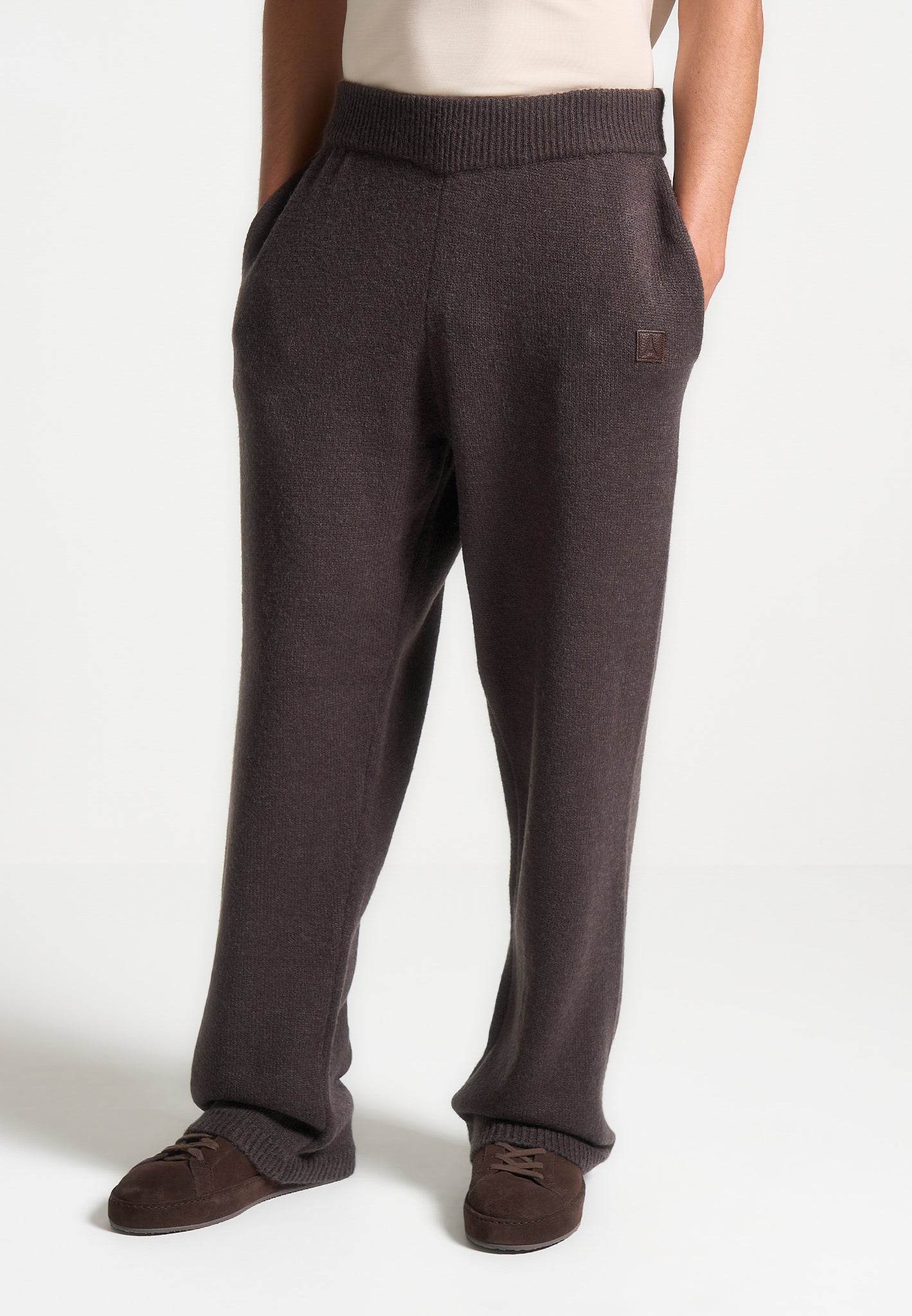 Signature Jogginghose aus Mohair-Mix - Braun 