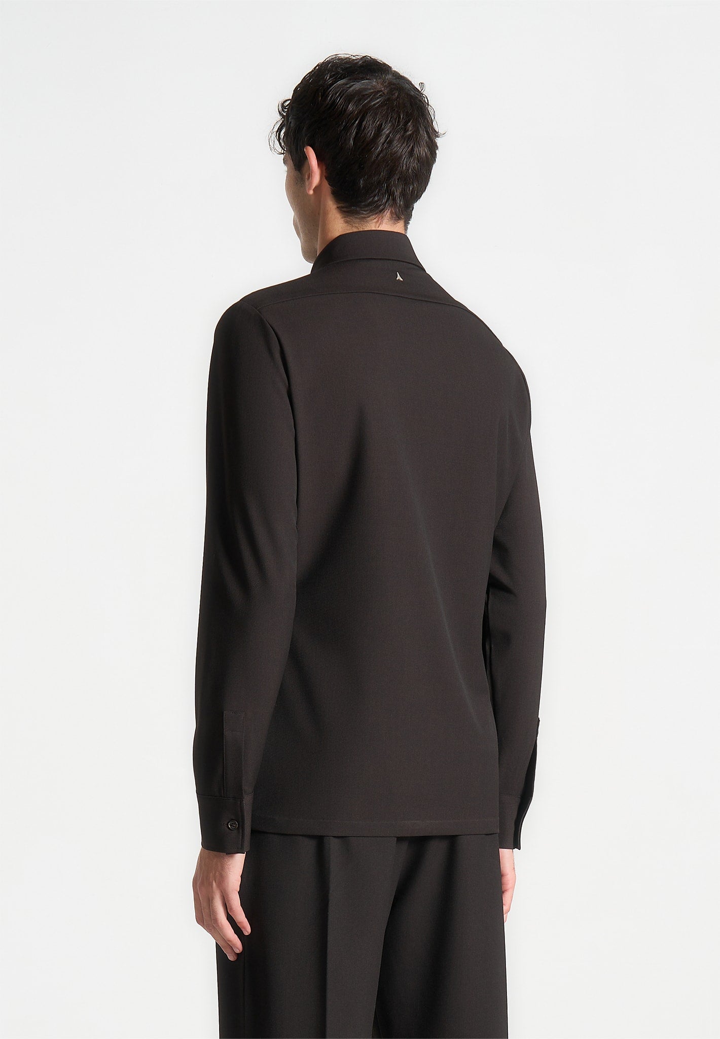 Slim Fit Tailored Stretch-Hemd - Braun 