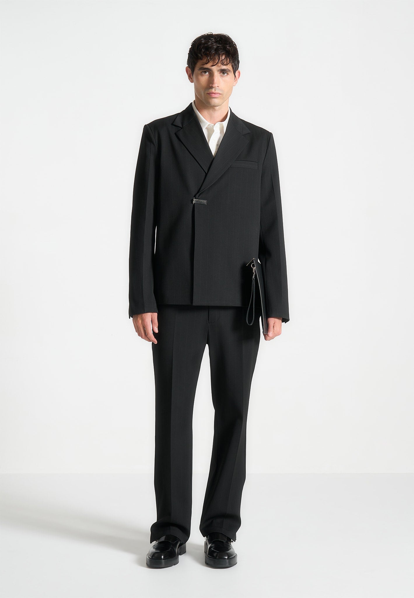 Slim Fit Tailored Stretch-Hemd - Weiß 