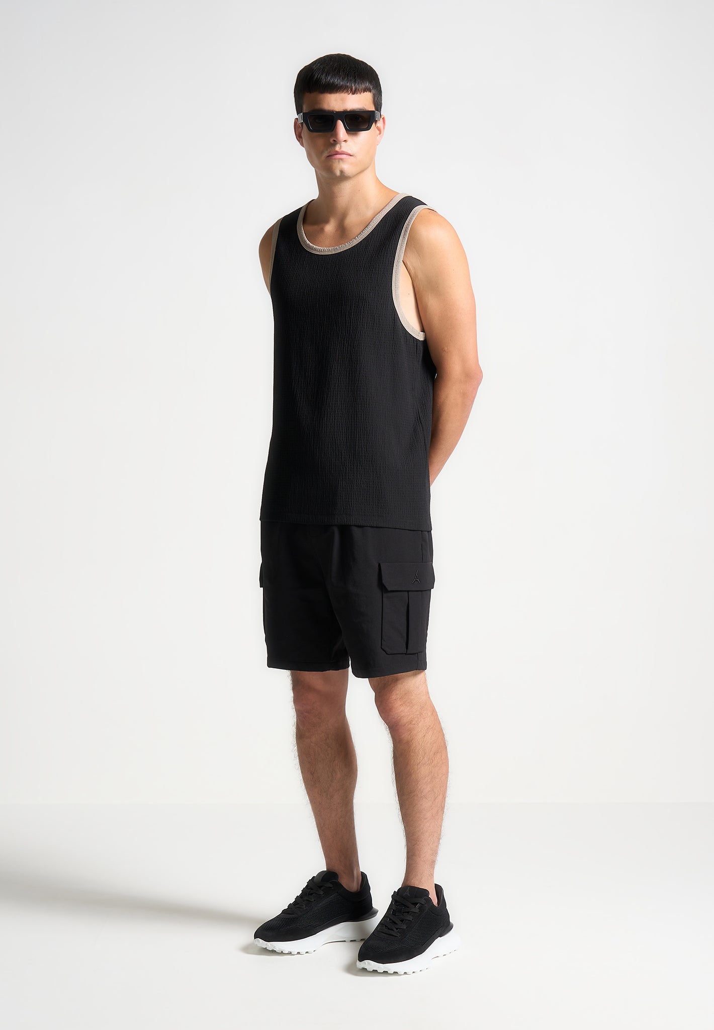 Technische Cargo-Shorts - Schwarz