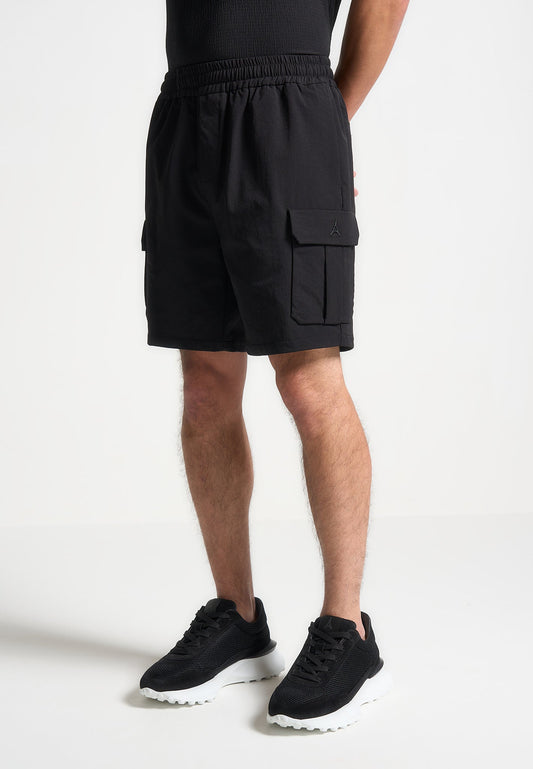 Technische Cargo-Shorts - Schwarz