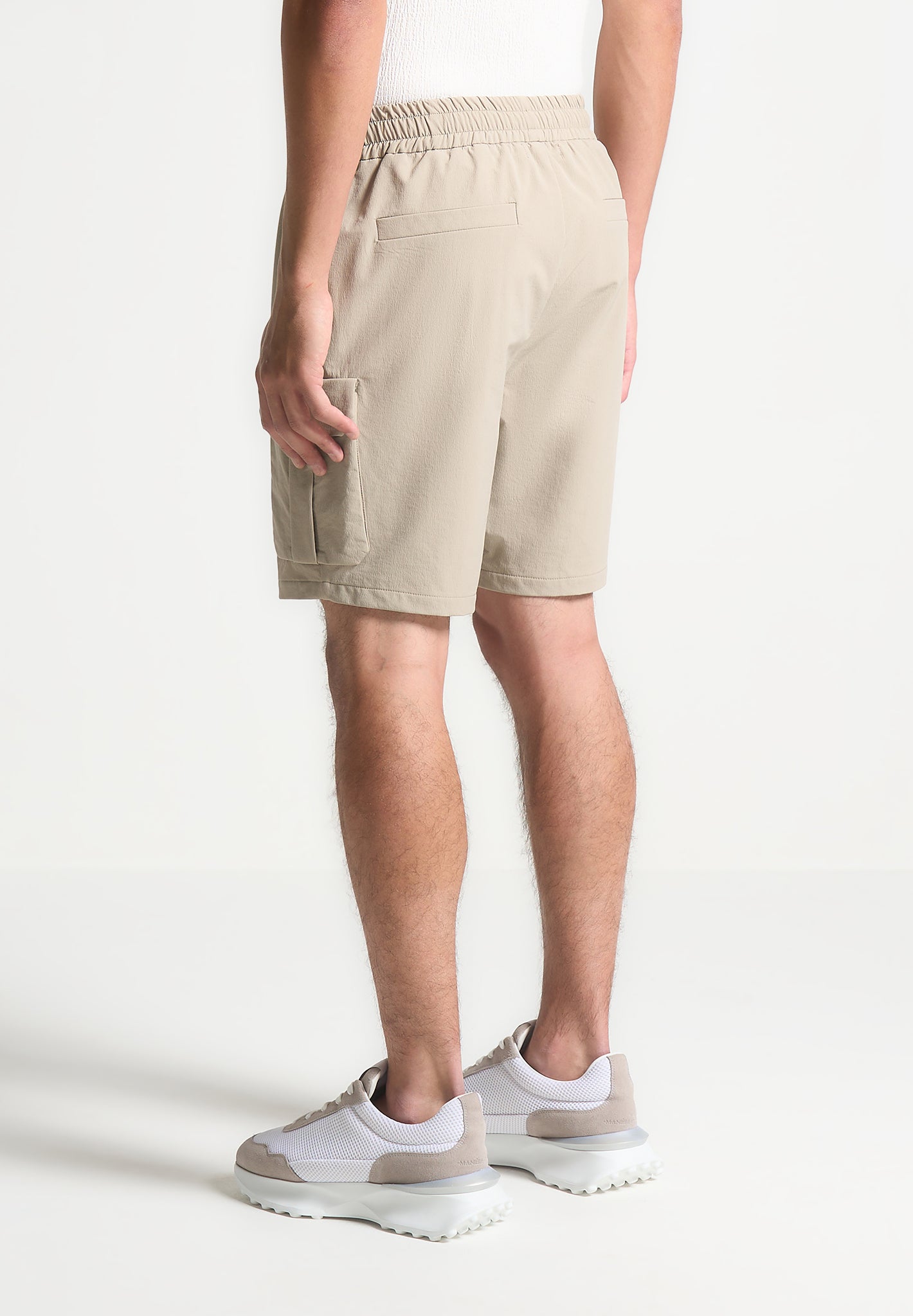Technische Cargo-Shorts - Taupe