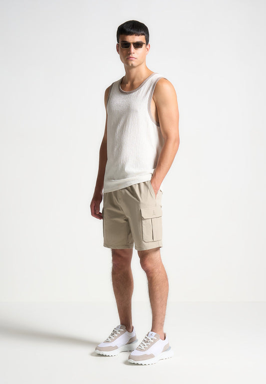 Technische Cargo-Shorts - Taupe