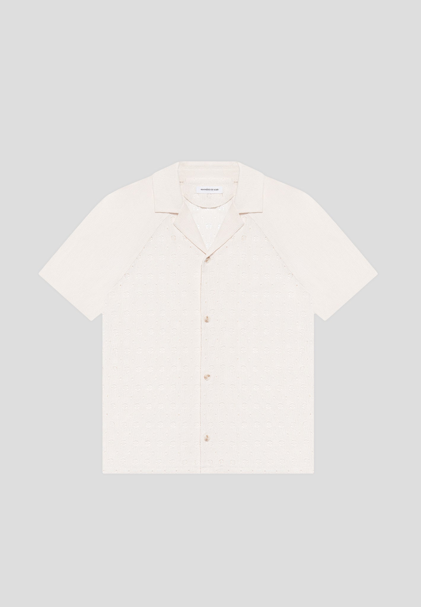 Strukturiertes Raglan-Shirt - Creme 