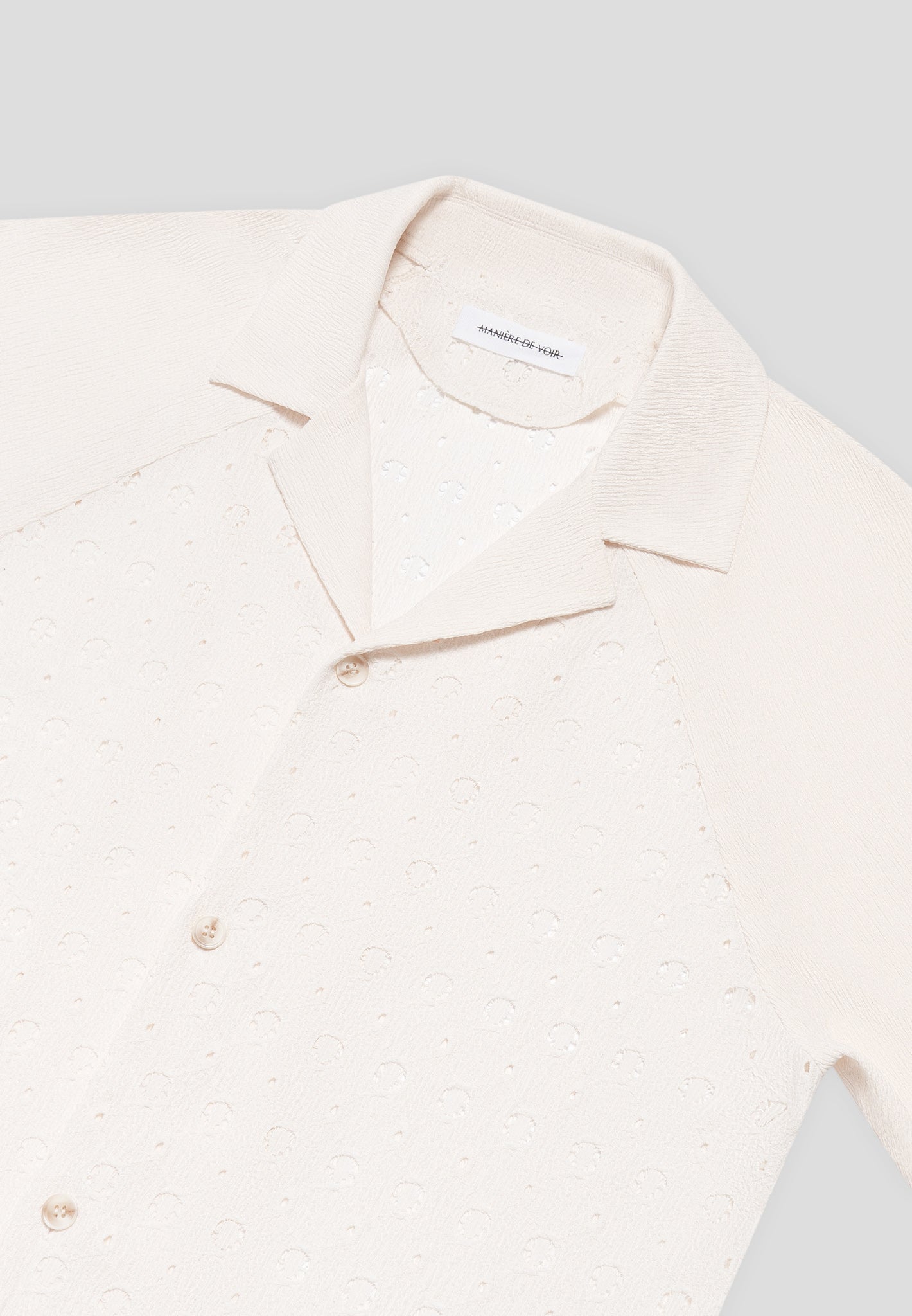 Strukturiertes Raglan-Shirt - Creme 