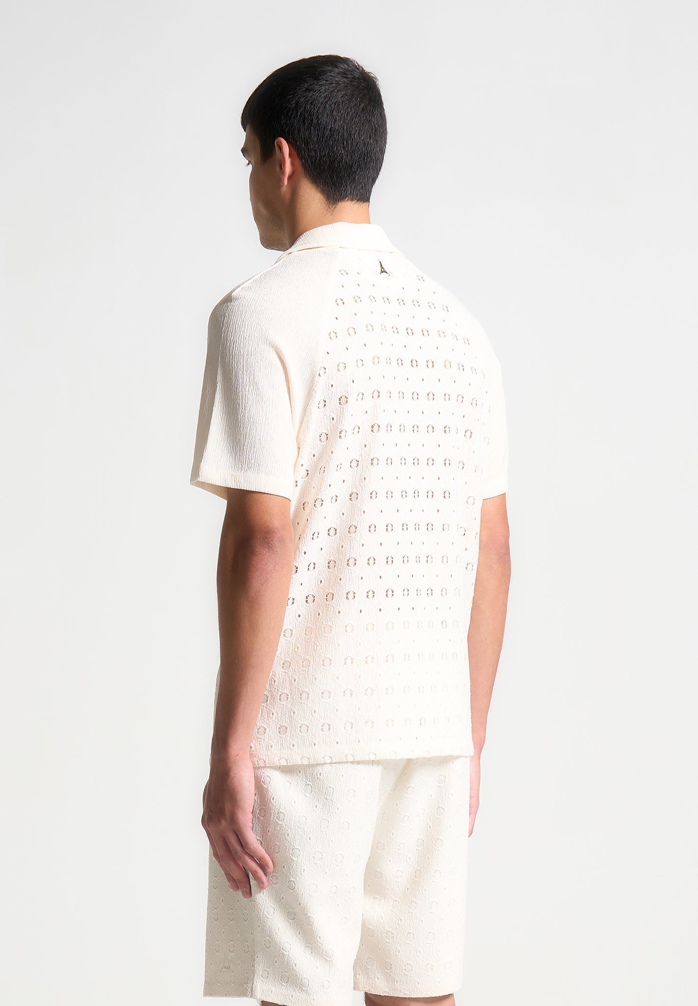 Strukturiertes Raglan-Shirt - Creme 