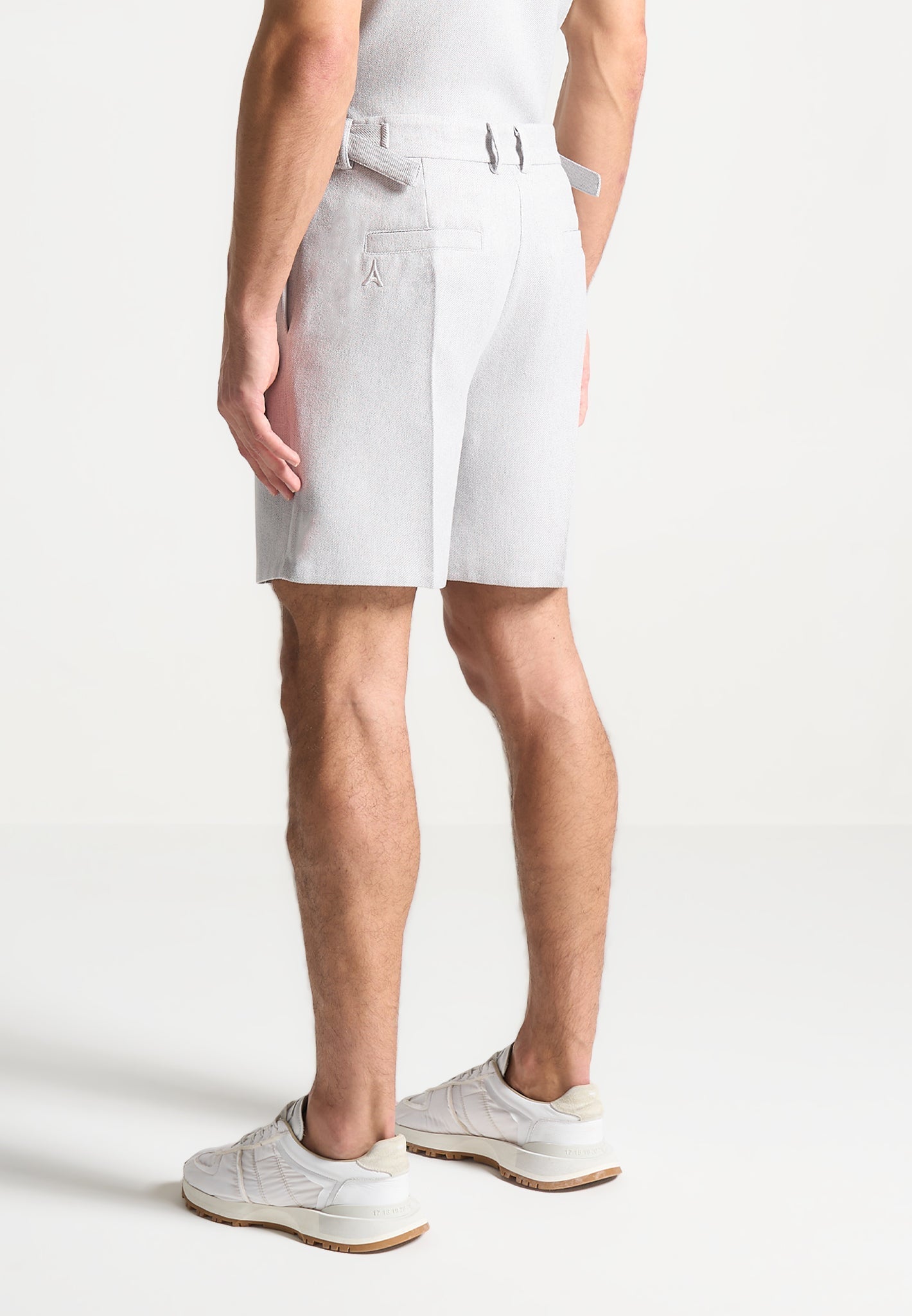 Strukturierte, maßgeschneiderte Shorts - Grau