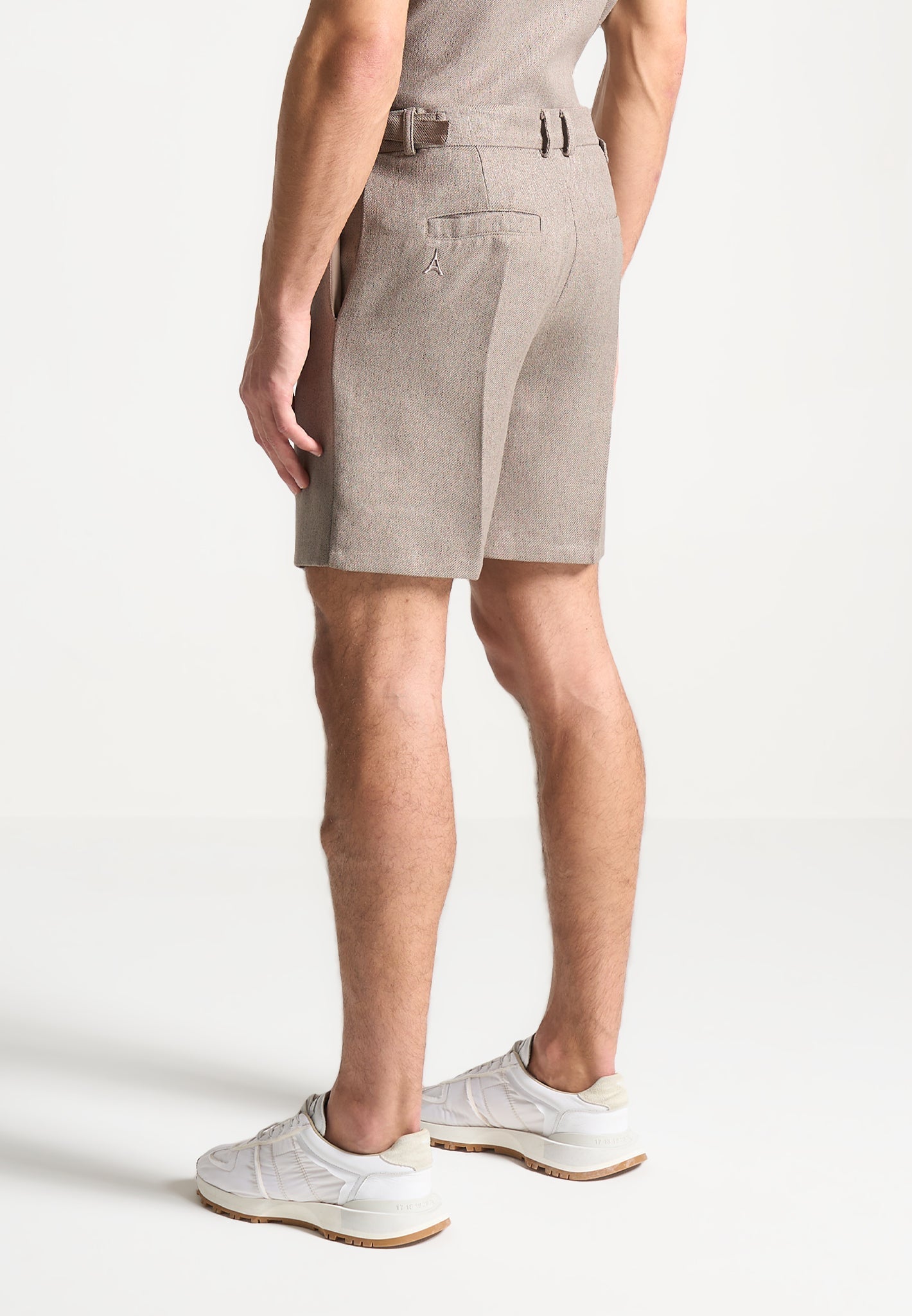 Strukturierte, maßgeschneiderte Shorts - Taupe